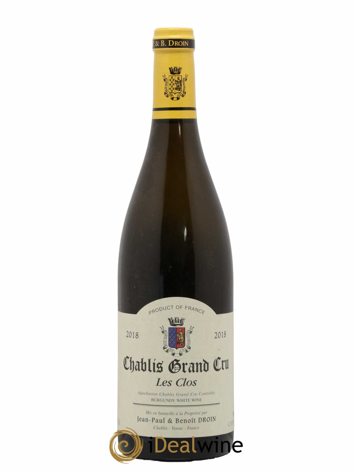 Chablis Grand Cru Les Clos Jean-Paul & Benoît Droin (Domaine) 2018 - Lot de 1 bouteille - 0