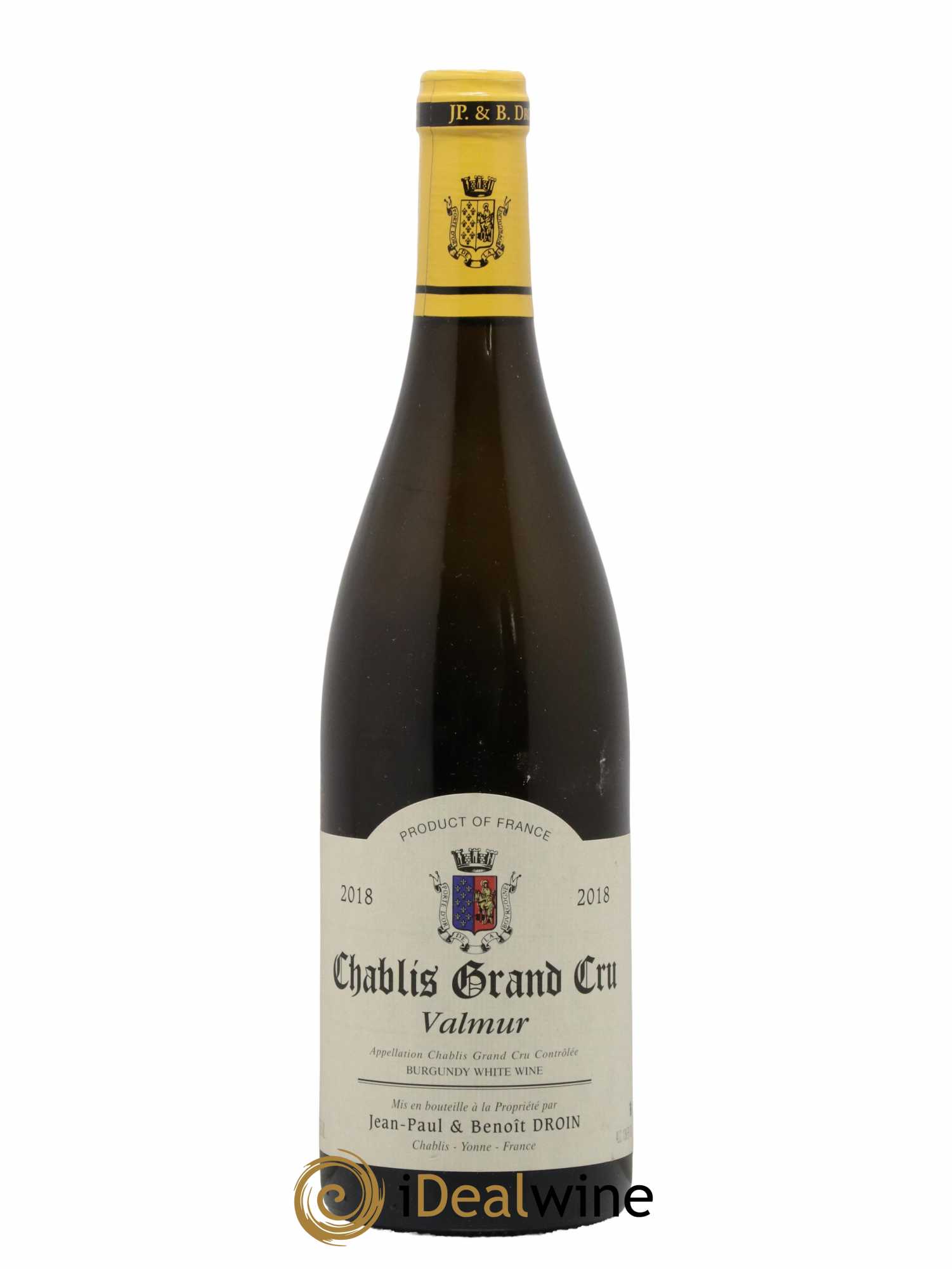 Chablis Grand Cru Valmur Jean-Paul & Benoît Droin (Domaine) 2018 - Lot de 1 bouteille - 0