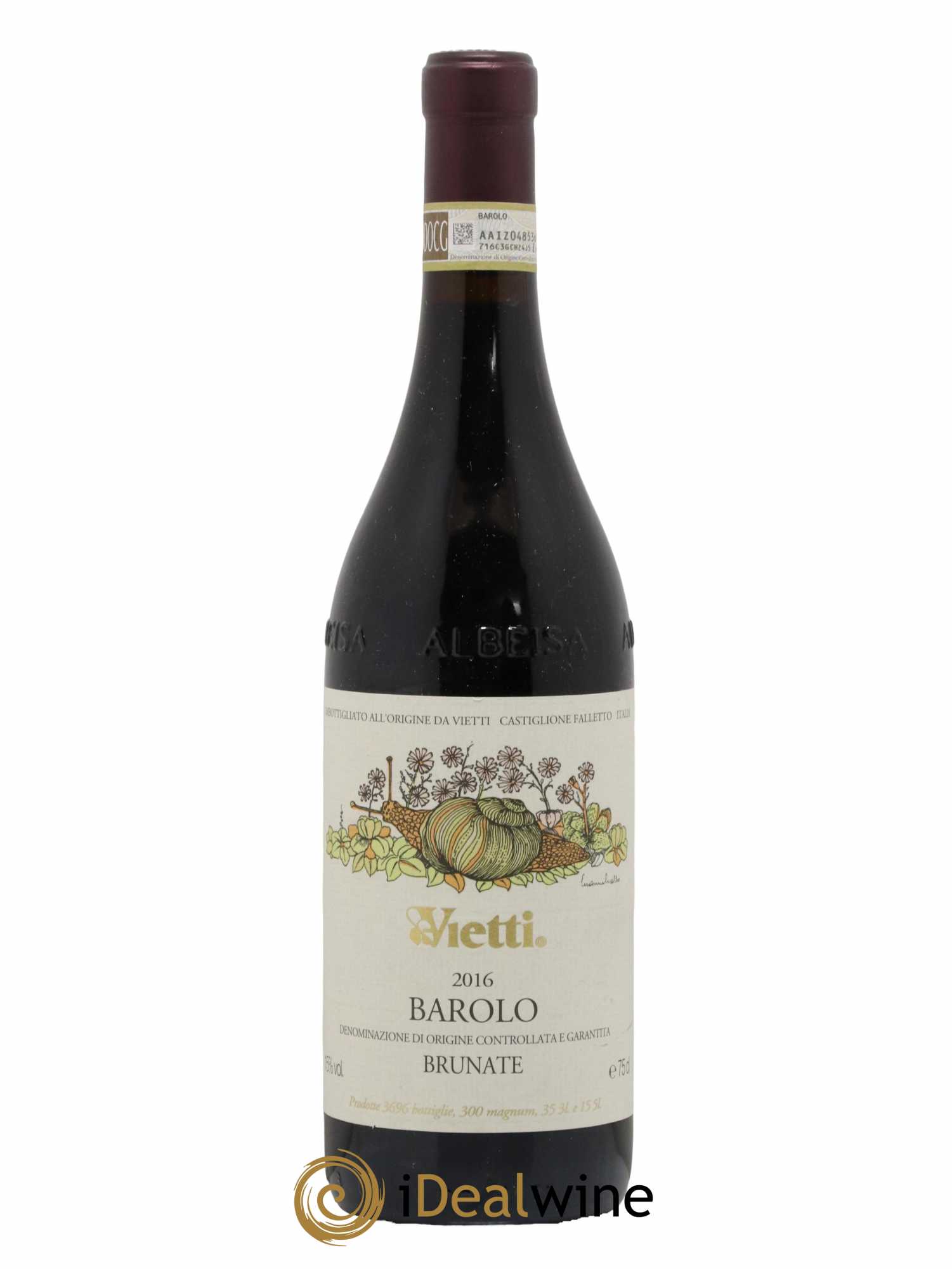 Barolo DOCG Brunate Vietti 2016 - Lot de 1 bouteille - 0