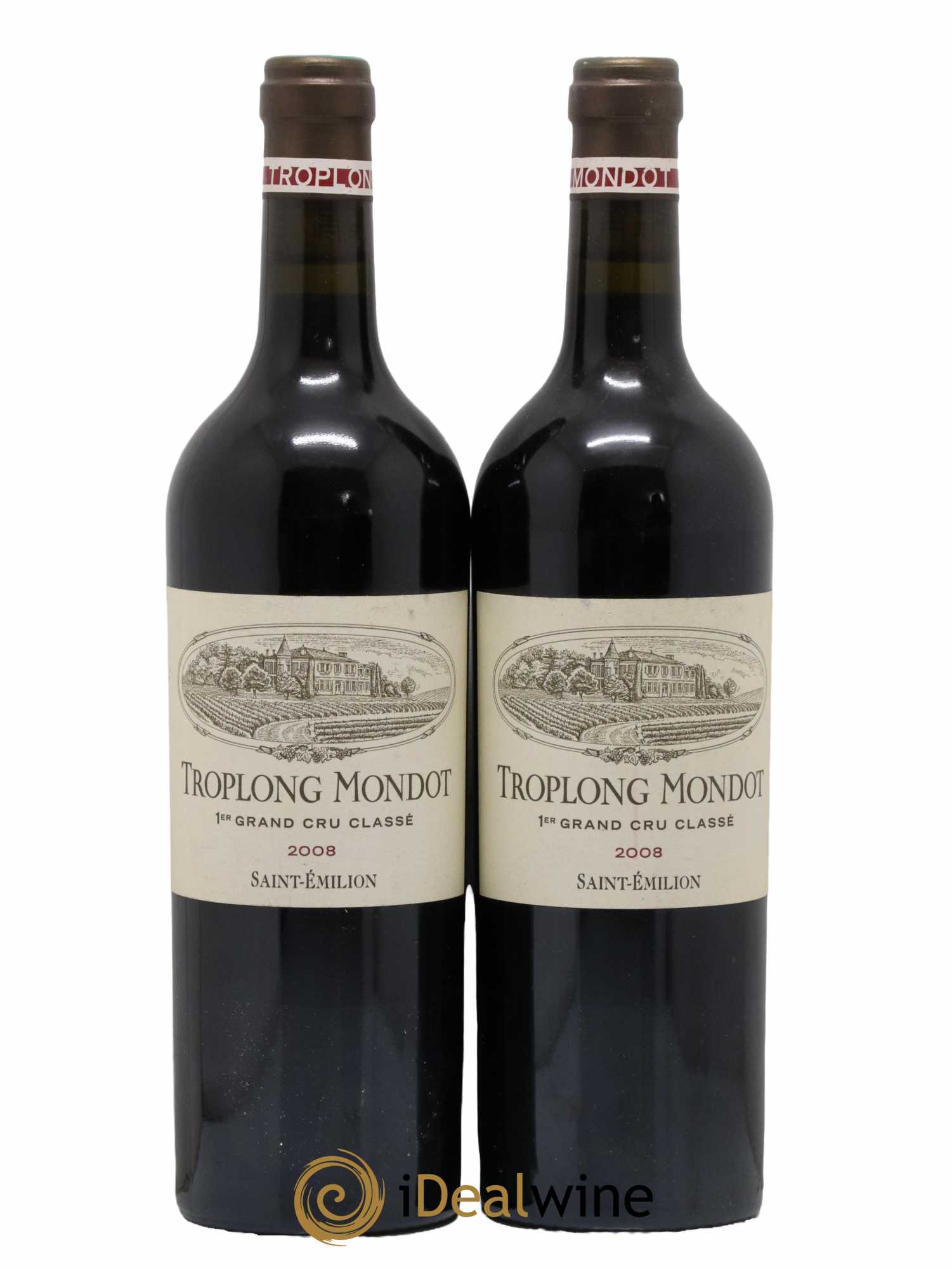 Château Troplong Mondot 1er Grand Cru Classé B 2008 - Lot de 2 bouteilles - 0
