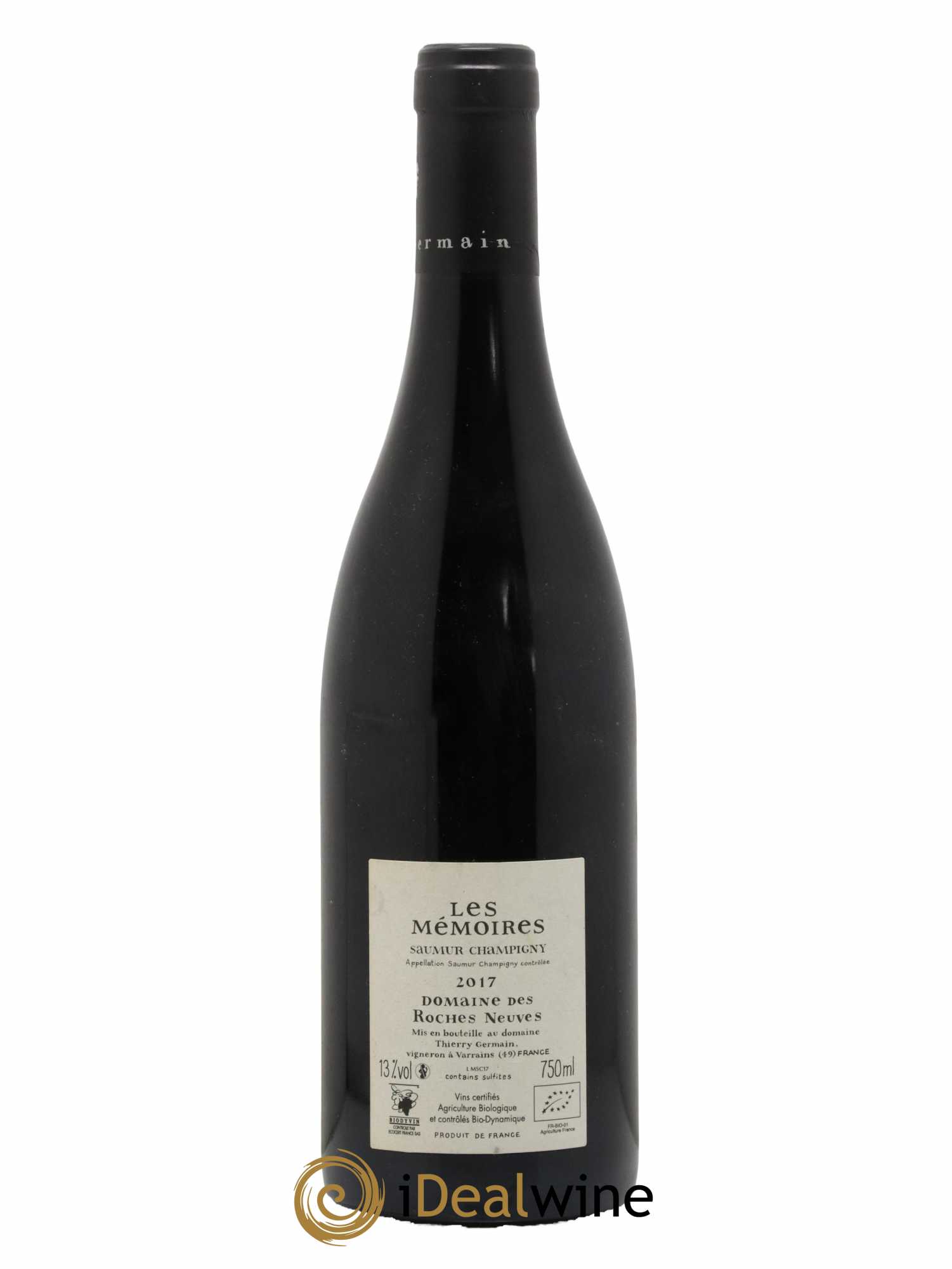 Saumur-Champigny Les Mémoires Domaine des Roches Neuves - Thierry Germain 2017 - Posten von 1 Flasche - 1