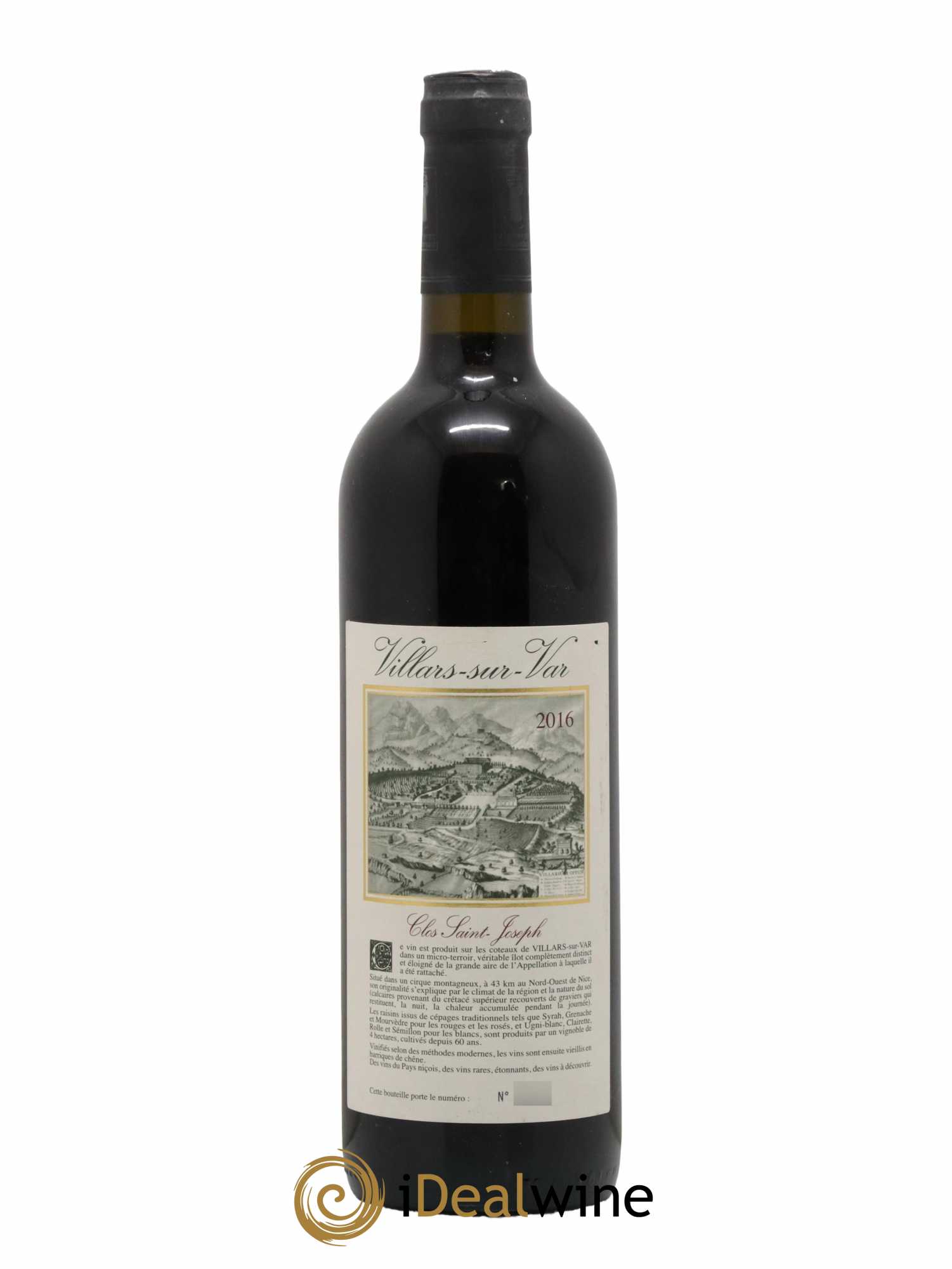 Côtes de Provence Villars Sur Var Clos Saint Joseph 2016 - Lot de 1 bouteille - 0