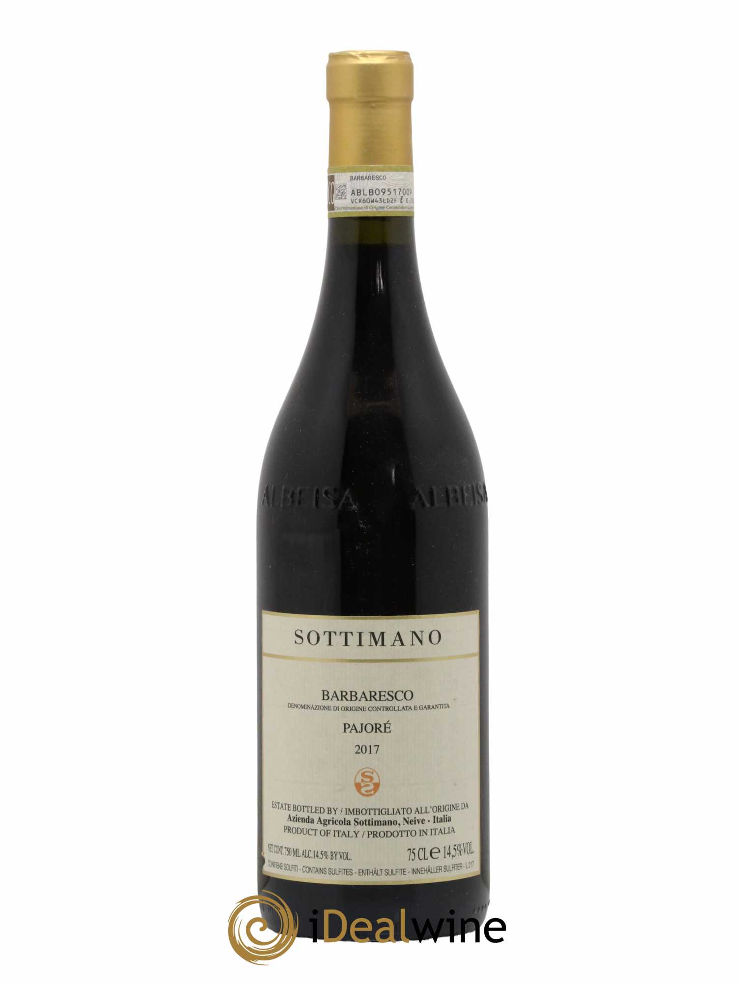 Barbaresco DOCG Pajoré Sottimano 2017 - Lot de 1 bouteille - 0