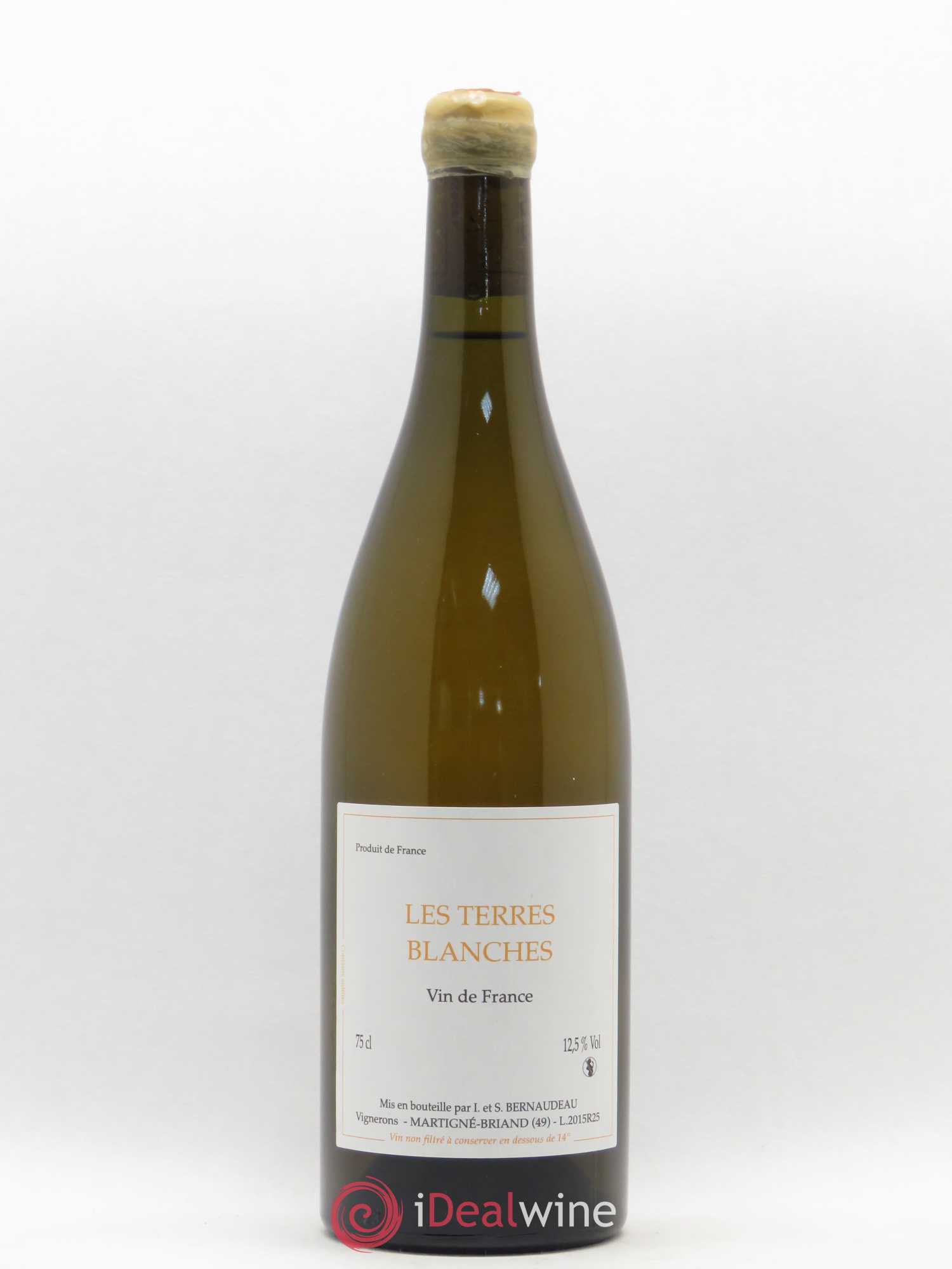 Vin de France Les Terres Blanches Stéphane Bernaudeau 2015 - Lot de 1 bouteille - 0