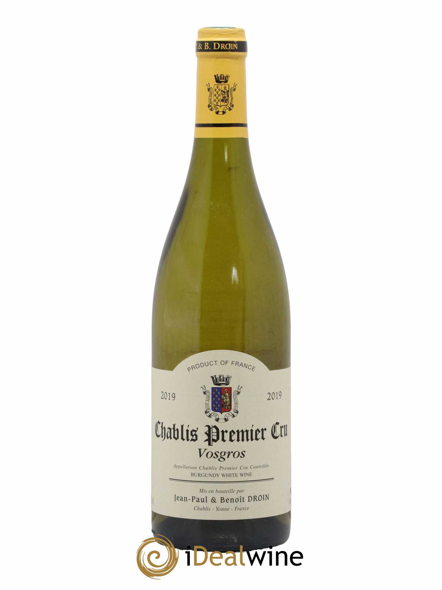 Chablis 1er Cru Vosgros Jean-Paul & Benoît Droin (Domaine) 2019 - Lot de 1 bouteille - 0