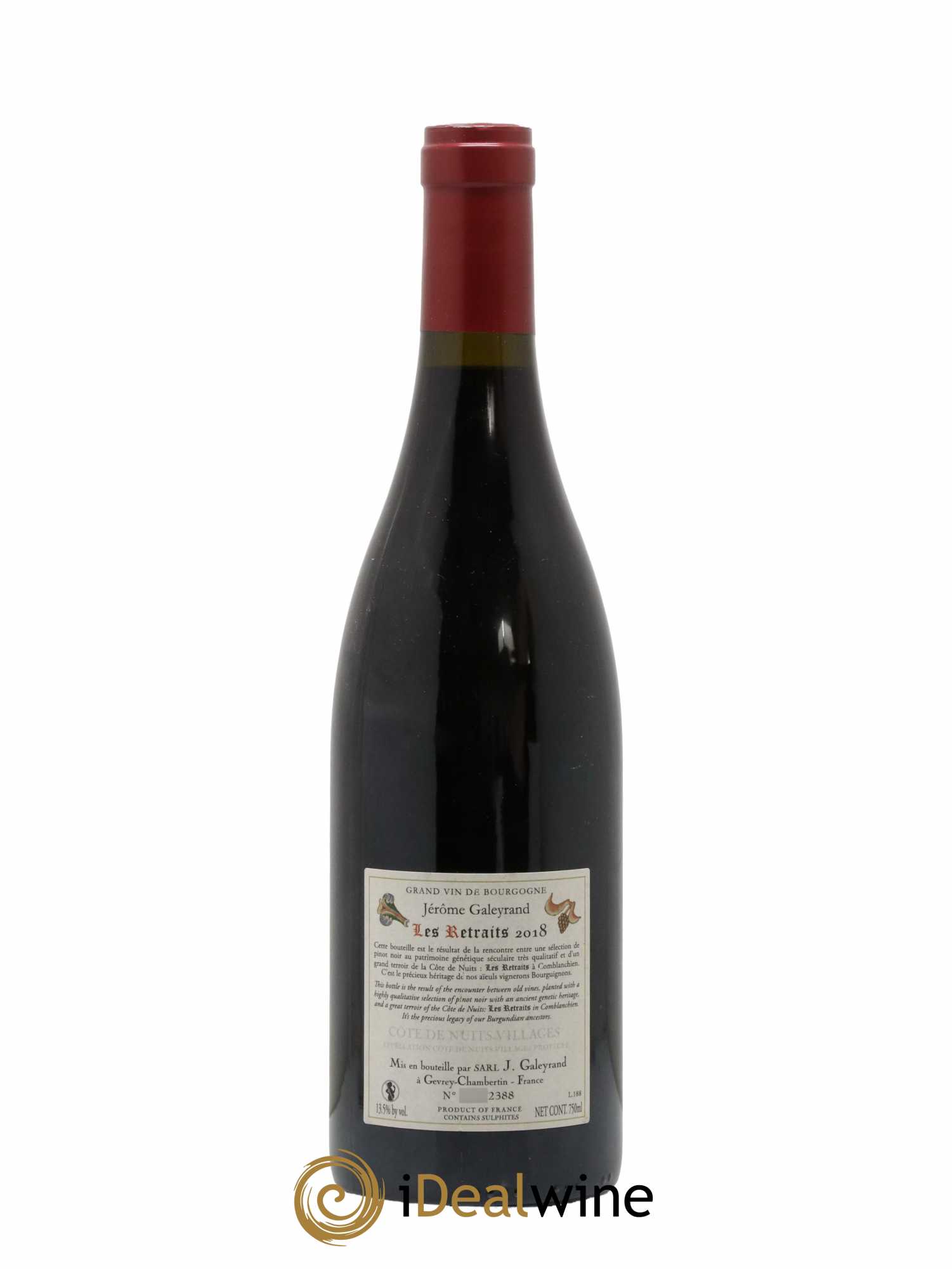Côte de Nuits-Villages Olivia et Joachim Skyaasen Les Retraits Jérôme Galleyrand 2018 - Lot de 1 bouteille - 1