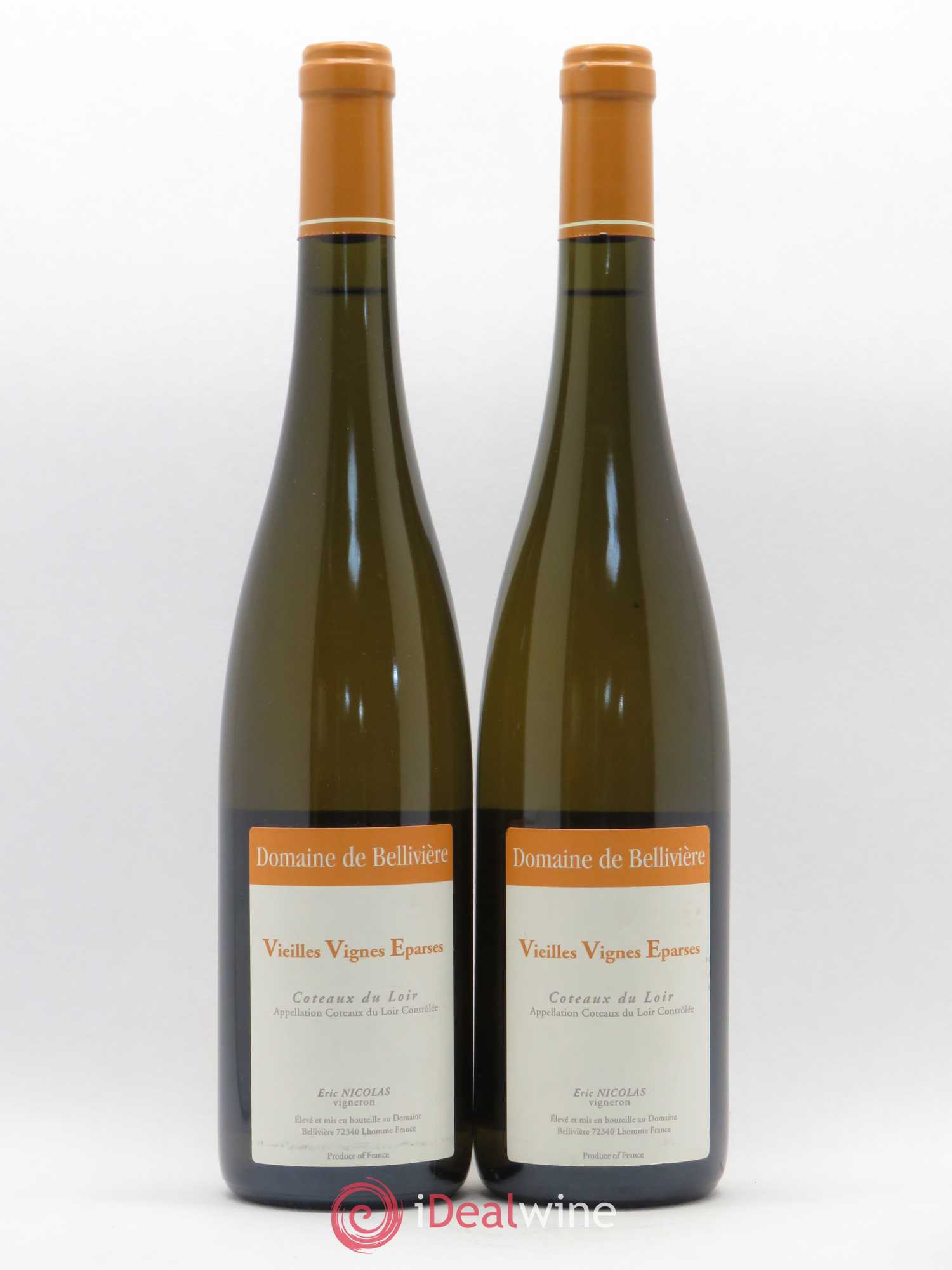 Coteaux du Loir Vieilles Vignes Eparses Domaine de Bellivière (sans prix de réserve) 2015 - Lot de 2 bouteilles - 0