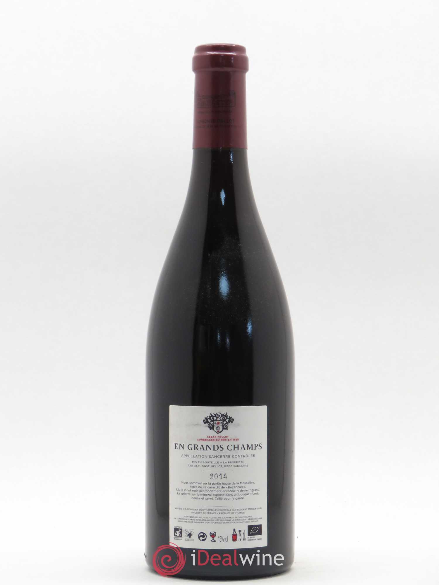 Sancerre En Grands Champs Alphonse Mellot 2014 - Lot de 1 bouteille - 1