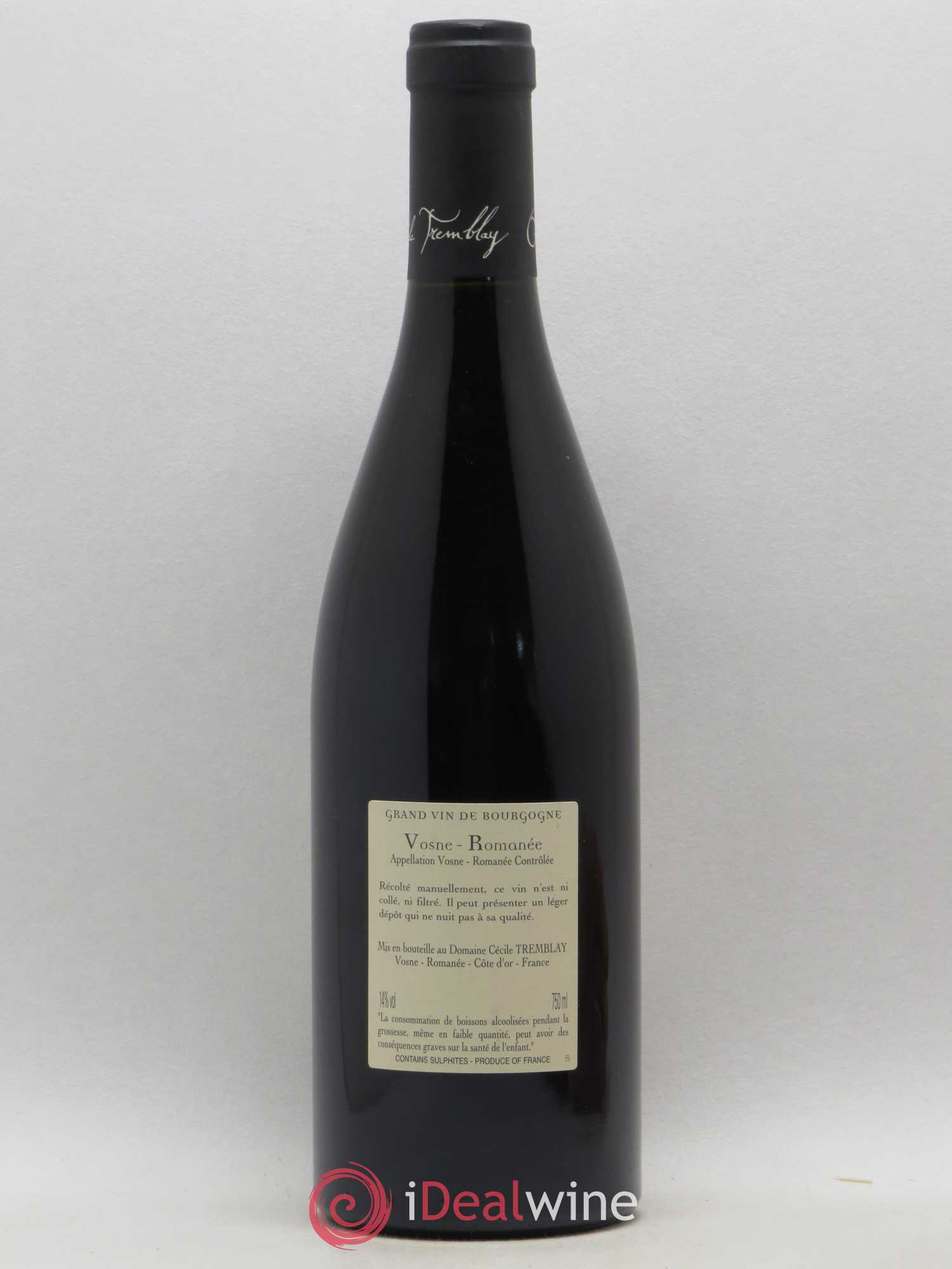 Vosne-Romanée Vieilles Vignes Cécile Tremblay 2015 - Lot de 1 bouteille - 1