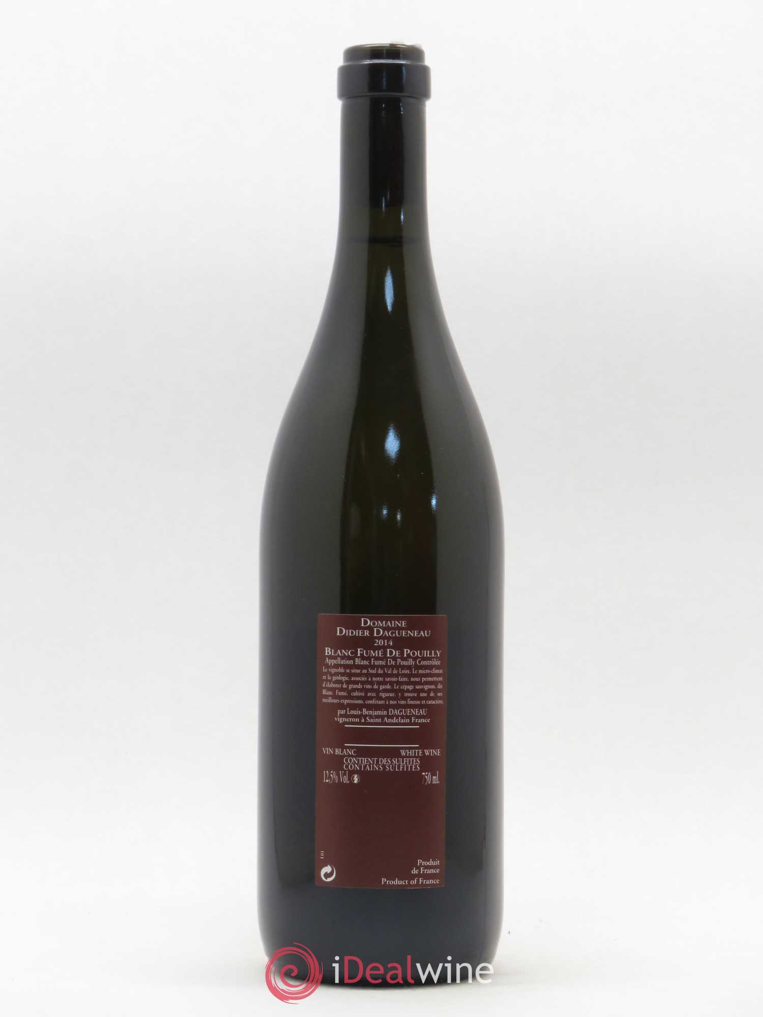 Vin de France (anciennement Pouilly-Fumé) Pur Sang Dagueneau (Domaine Didier - Louis-Benjamin) 2014 - Lot de 1 bouteille - 1