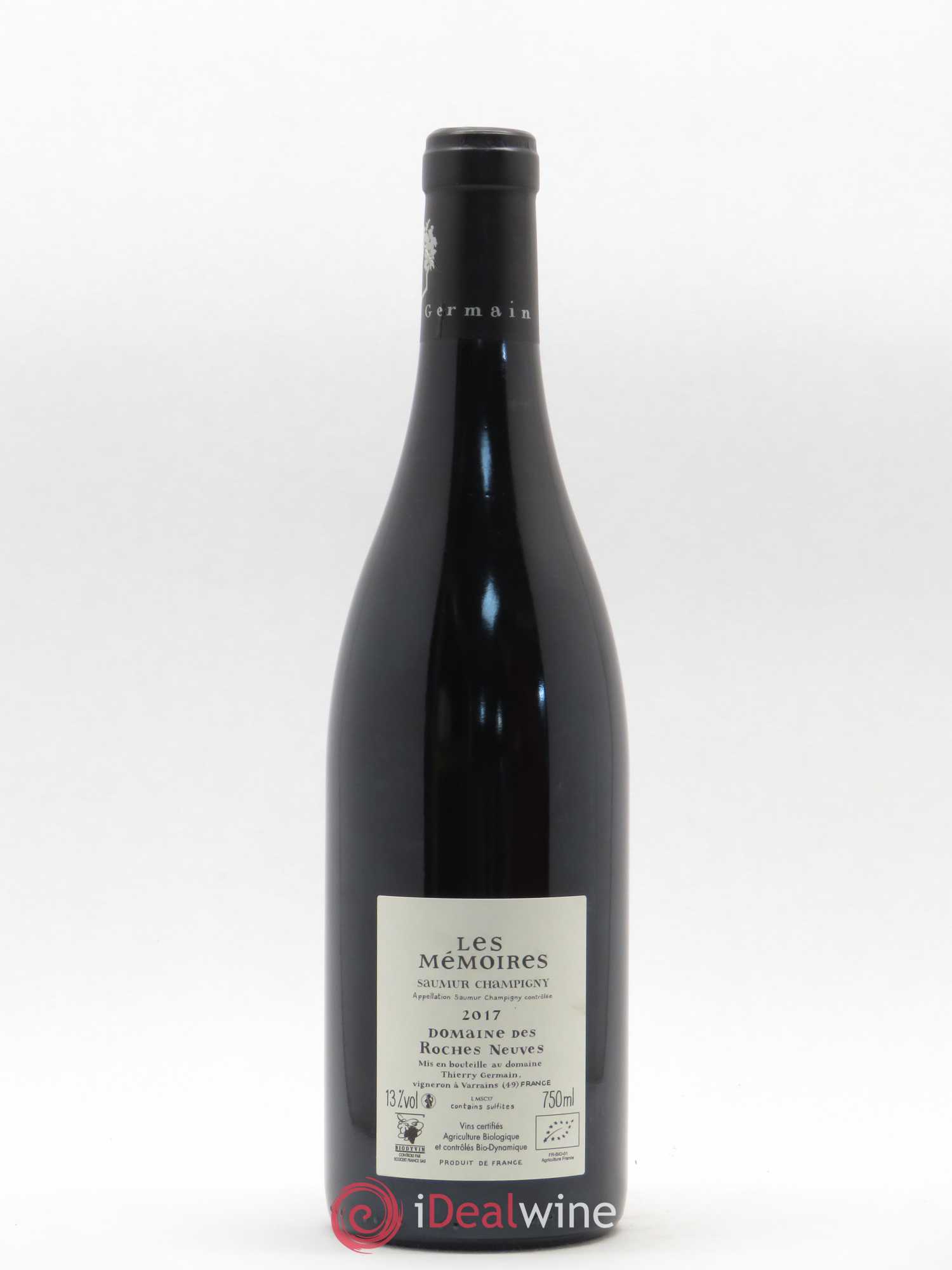 Saumur-Champigny Les Mémoires Domaine des Roches Neuves - Thierry Germain 2017 - Lot de 1 bouteille - 1