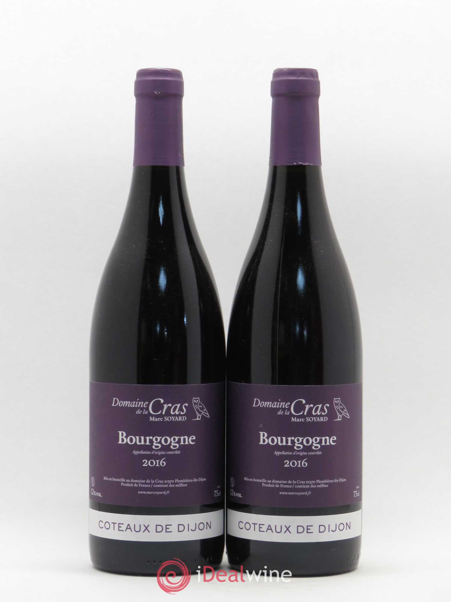 Bourgogne Domaine de la Cras Marc Soyard 2016 - Posten von 2 Flaschen - 0