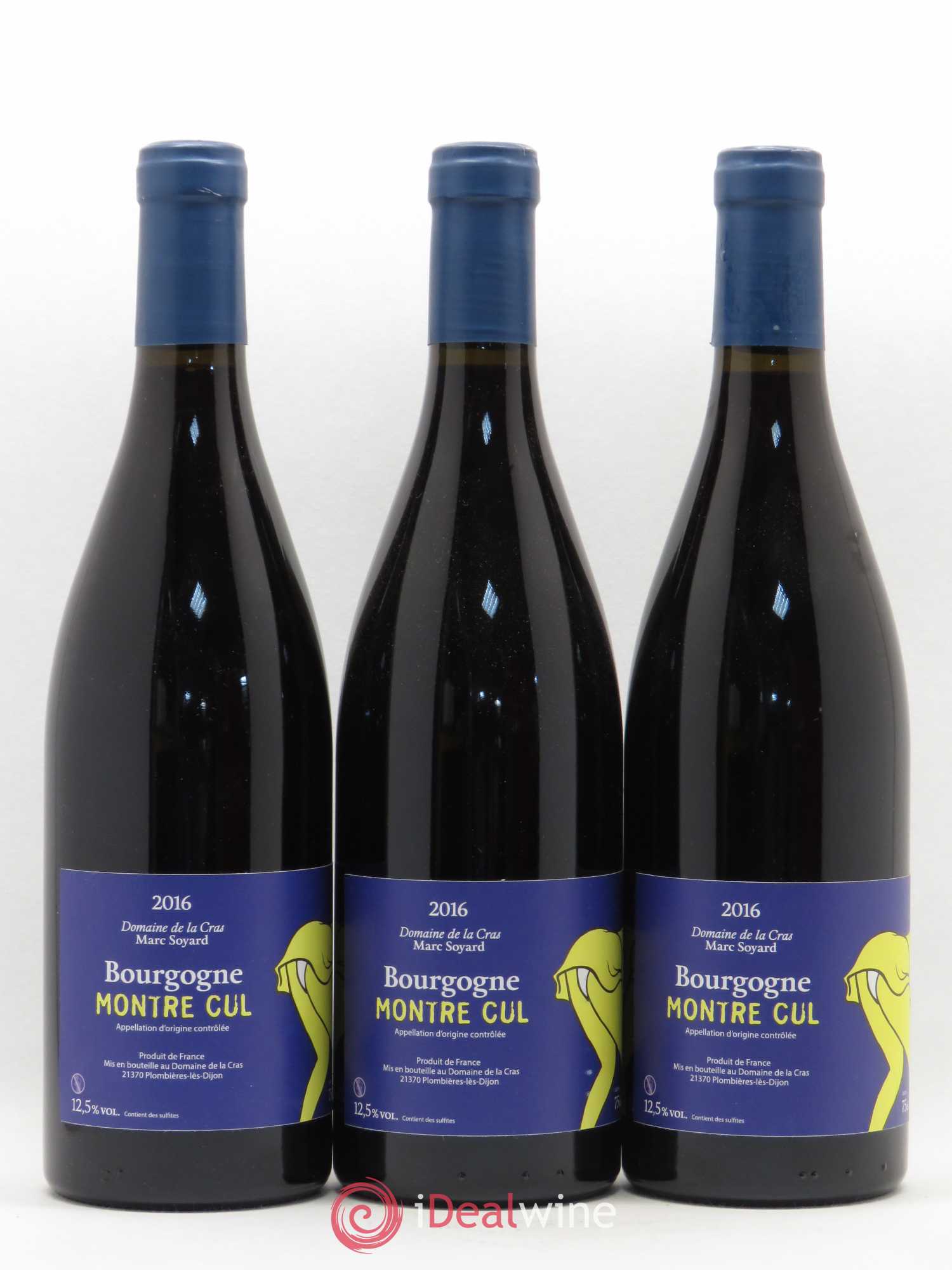 Bourgogne Montre-Cul Domaine de la Cras Marc Soyard 2016 - Posten von 3 Flaschen - 0