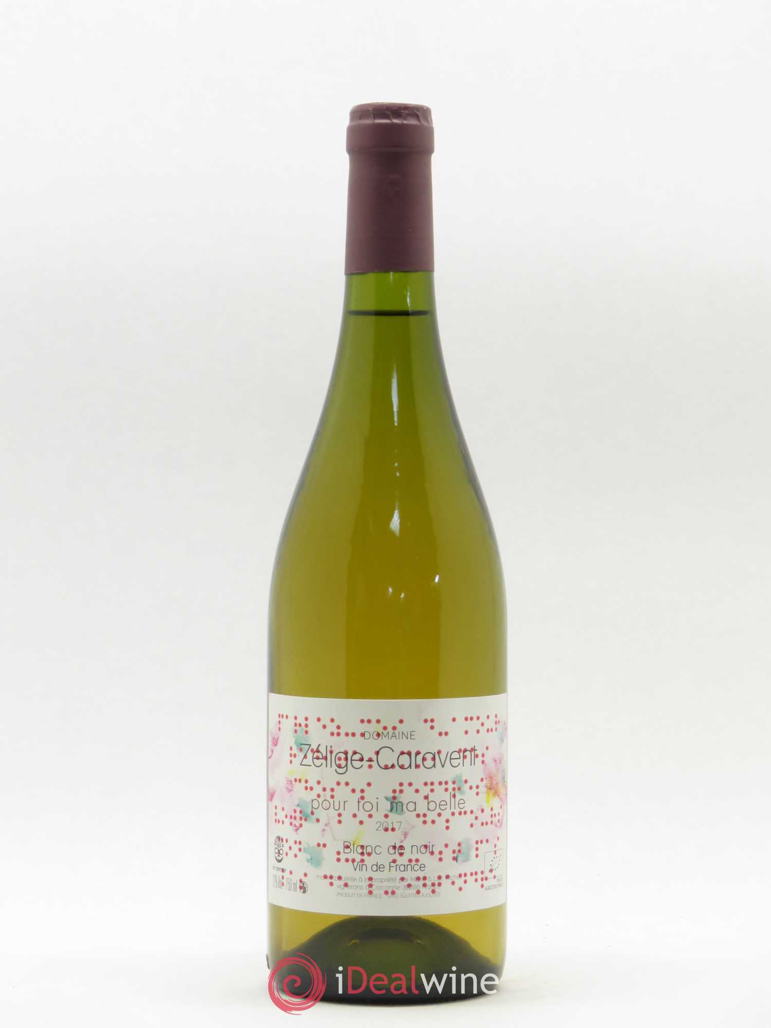 Vin de France Pour toi ma belle Blanc de Noir Zelige-Caravent (sans prix de réserve) 2017 - Lot de 1 bouteille - 0