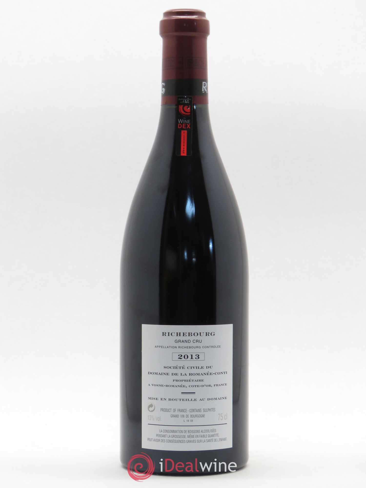 Richebourg Grand Cru Domaine de la Romanée-Conti 2013 - Lot de 1 bouteille - 2