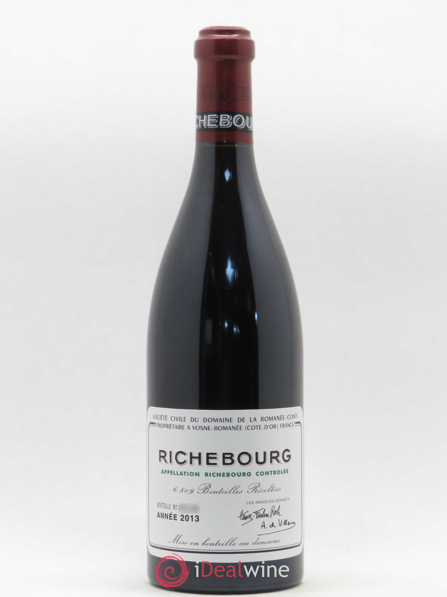 Richebourg Grand Cru Domaine de la Romanée-Conti 2013 - Lot de 1 bouteille - 0