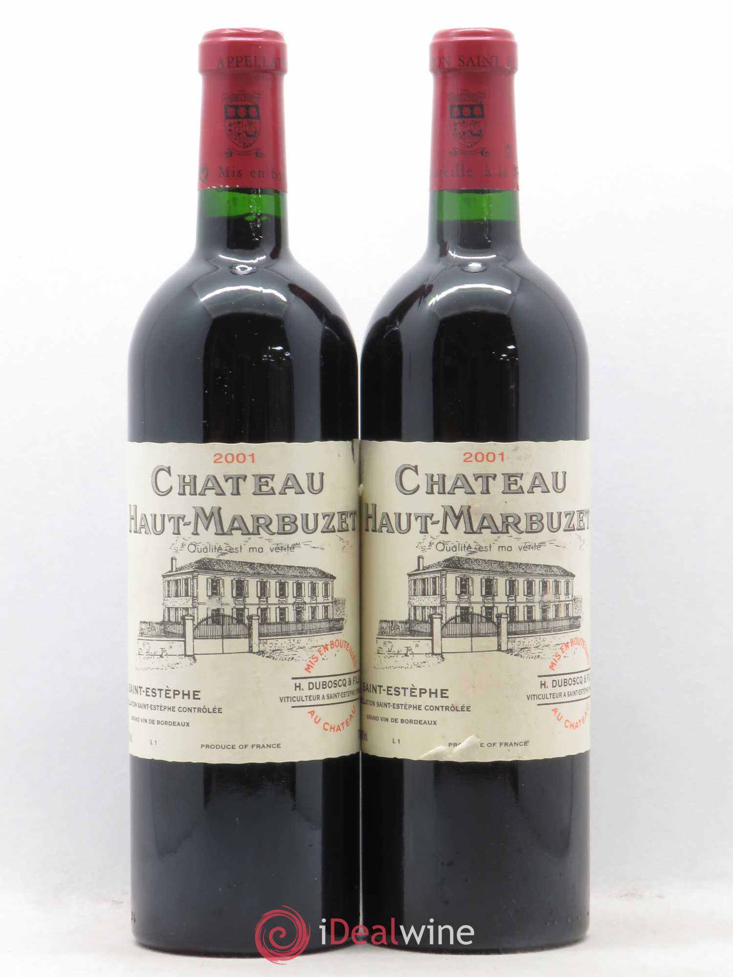 Château Haut Marbuzet 2001 - Lot de 2 bouteilles - 0