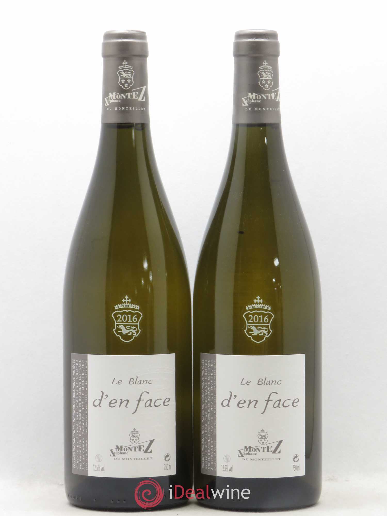 Collines Rhodaniennes Le Blanc d'en Face Stephane Montez 2016 - Lotto di 2 bottiglie - 0