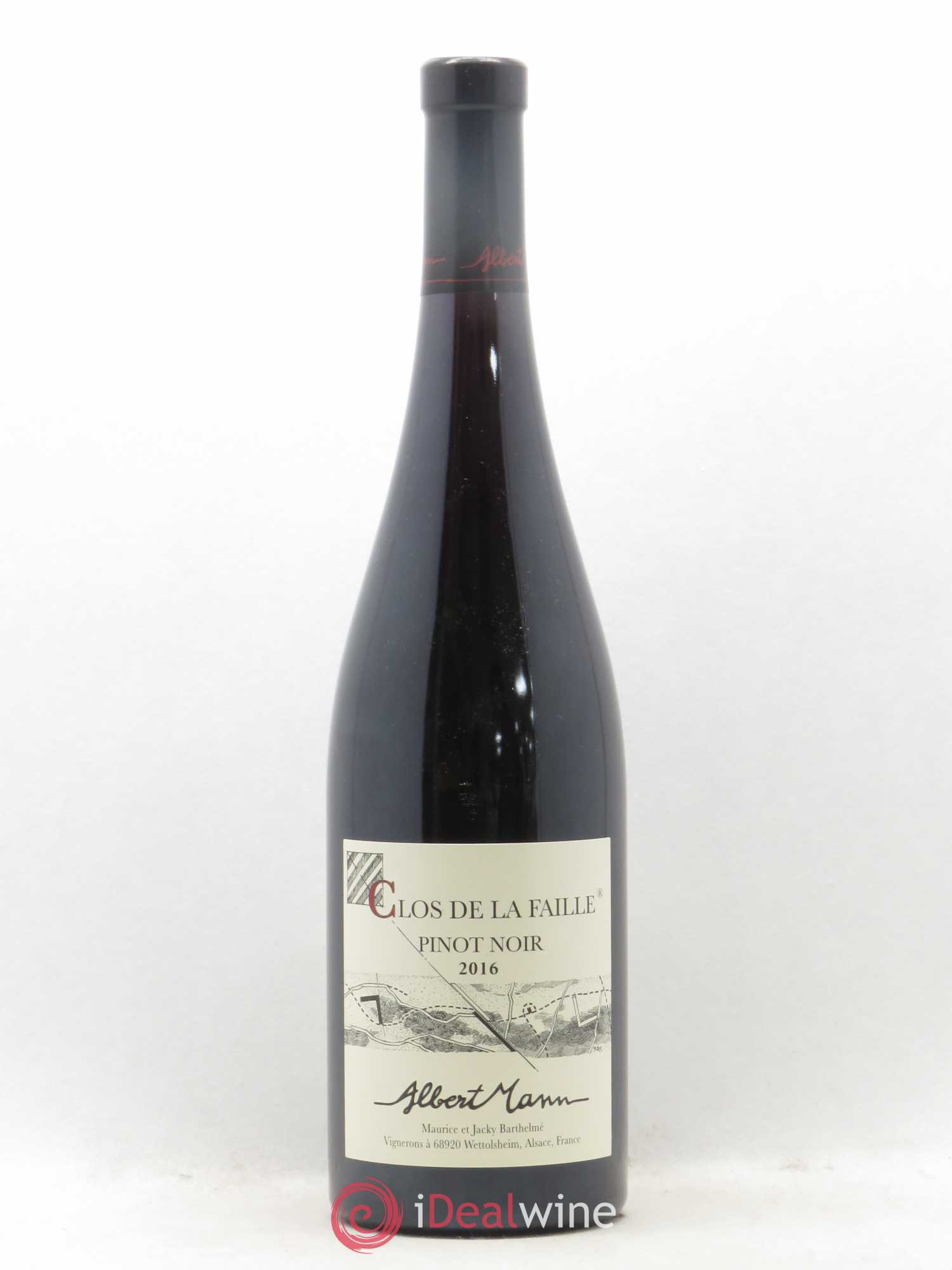 Alsace Pinot Noir Clos de la Faille Albert Mann 2016 - Lot de 1 bouteille - 0
