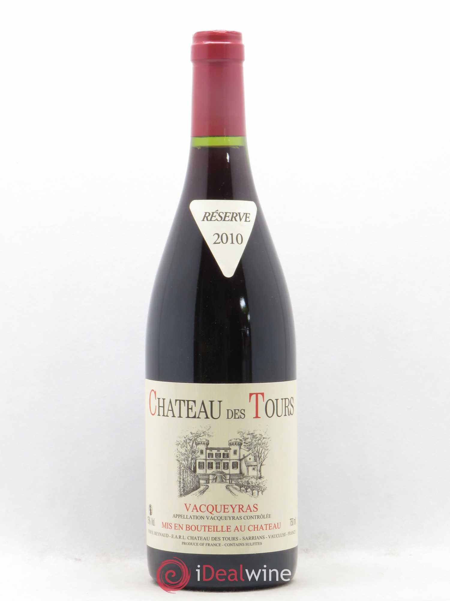 Vacqueyras Château des Tours Emmanuel Reynaud 2010 - Lot de 1 bouteille - 0
