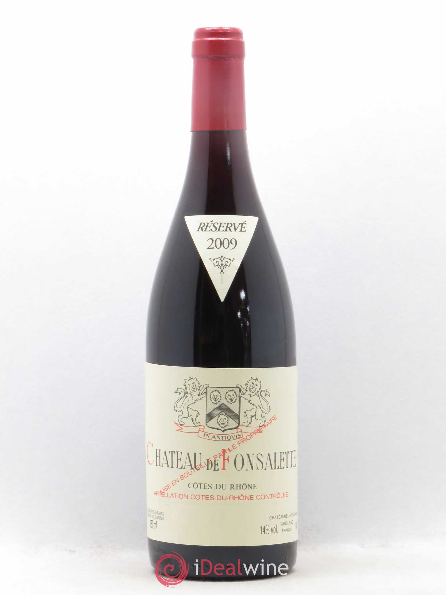 Côtes-du-Rhône Château de Fonsalette Emmanuel Reynaud 2009 - Lot de 1 bouteille - 0