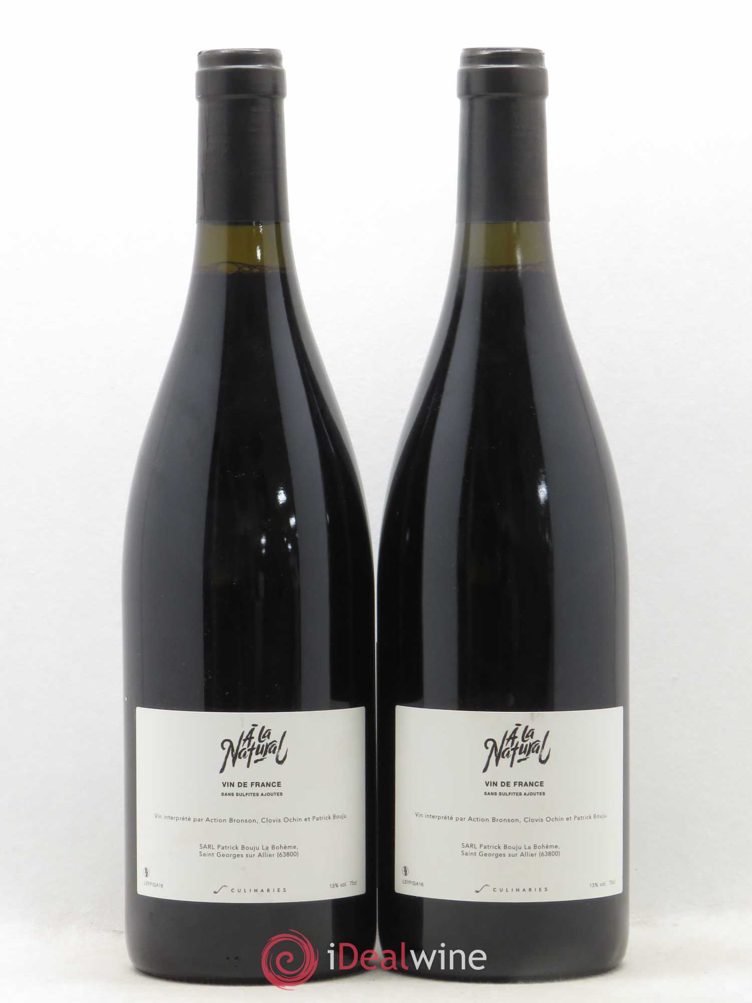 Vin de France A la Natural Patrick Bouju - Domaine de la Bohème (sans prix de réserve) 2016 - Posten von 2 Flaschen - 1
