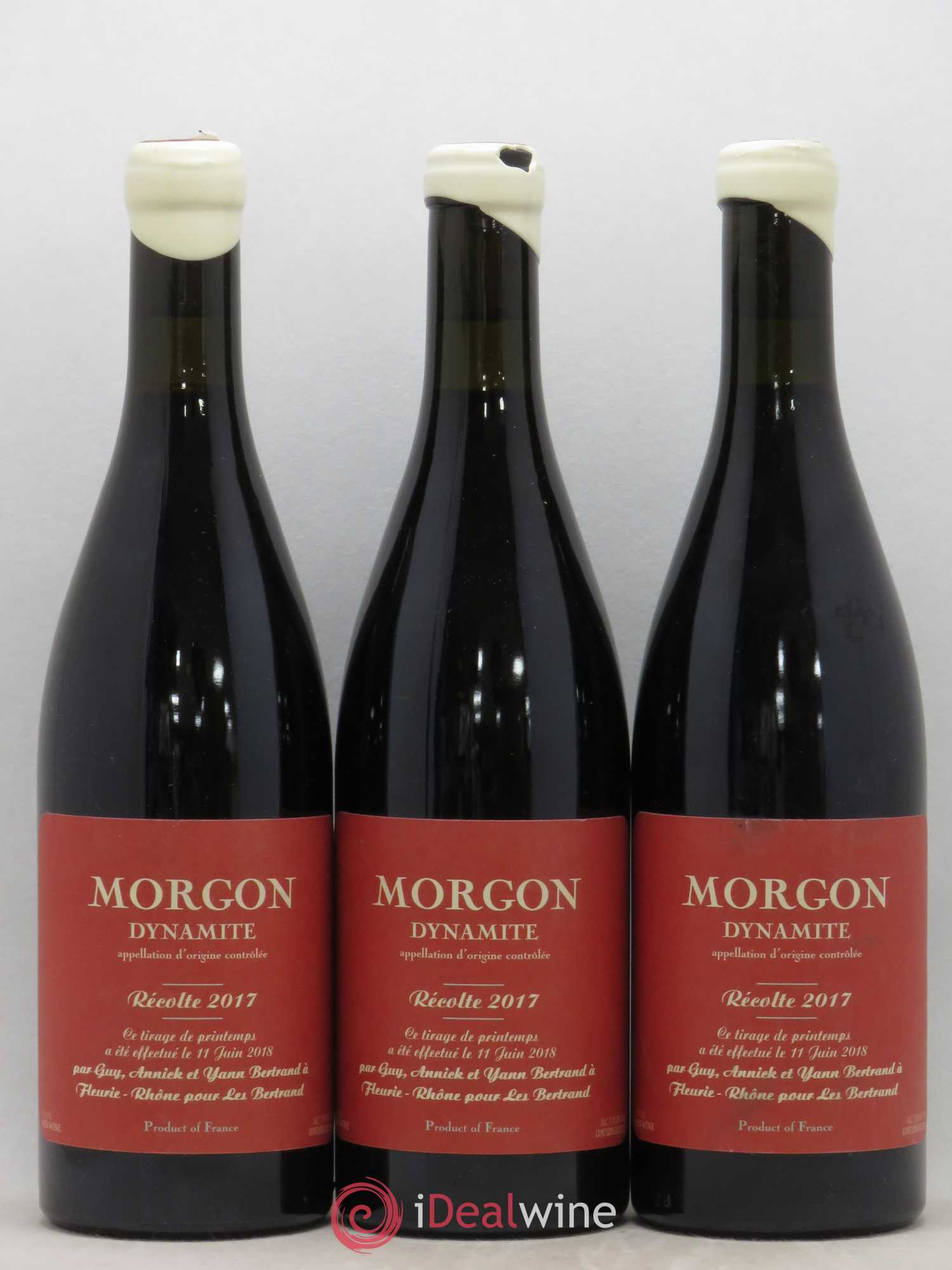 Morgon Dynamite Les Bertrands (sans prix de réserve) 2017 - Posten von 3 Flaschen - 0