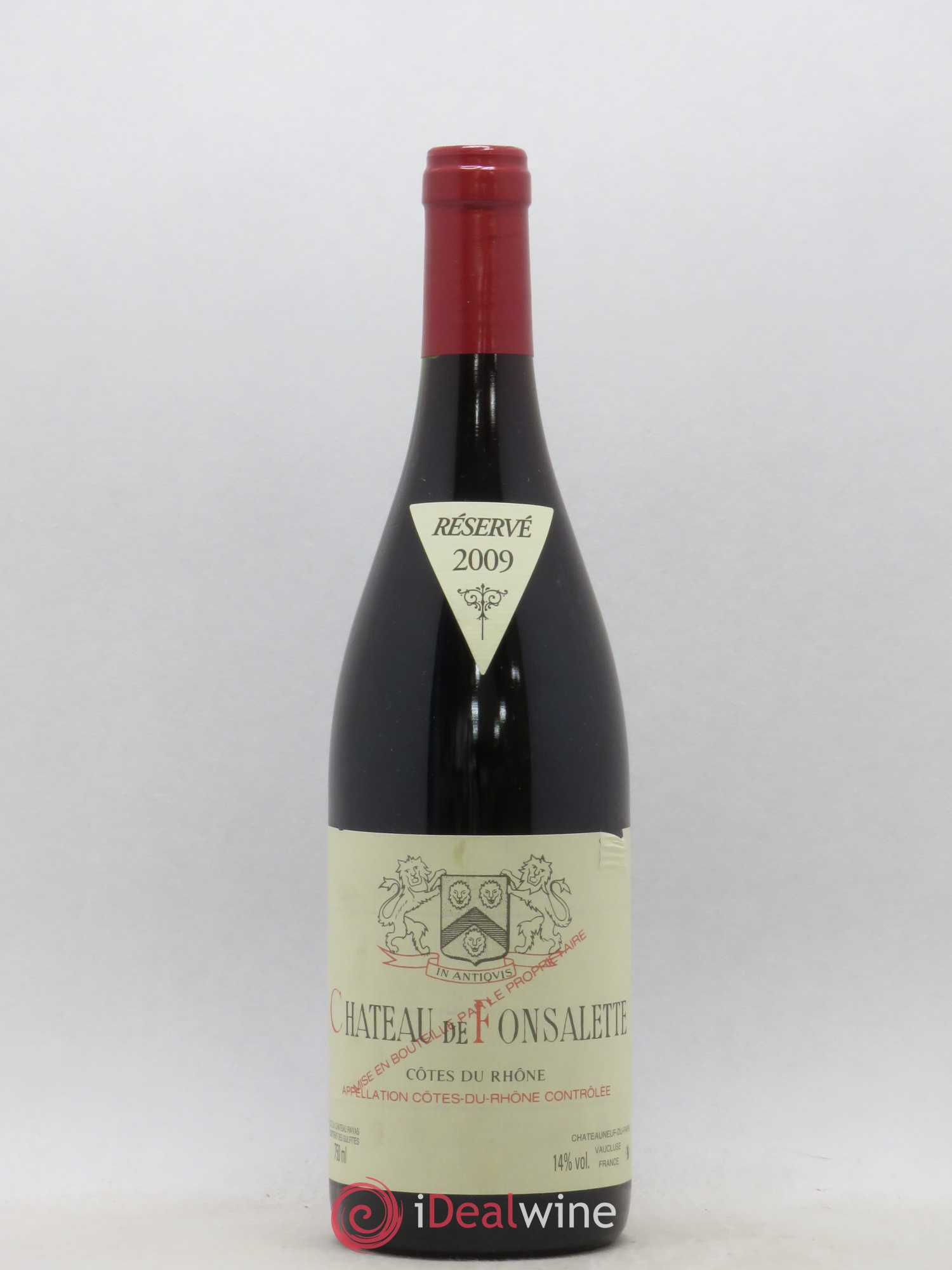 Côtes-du-Rhône Château de Fonsalette Emmanuel Reynaud 2009 - Lot de 1 bouteille - 0