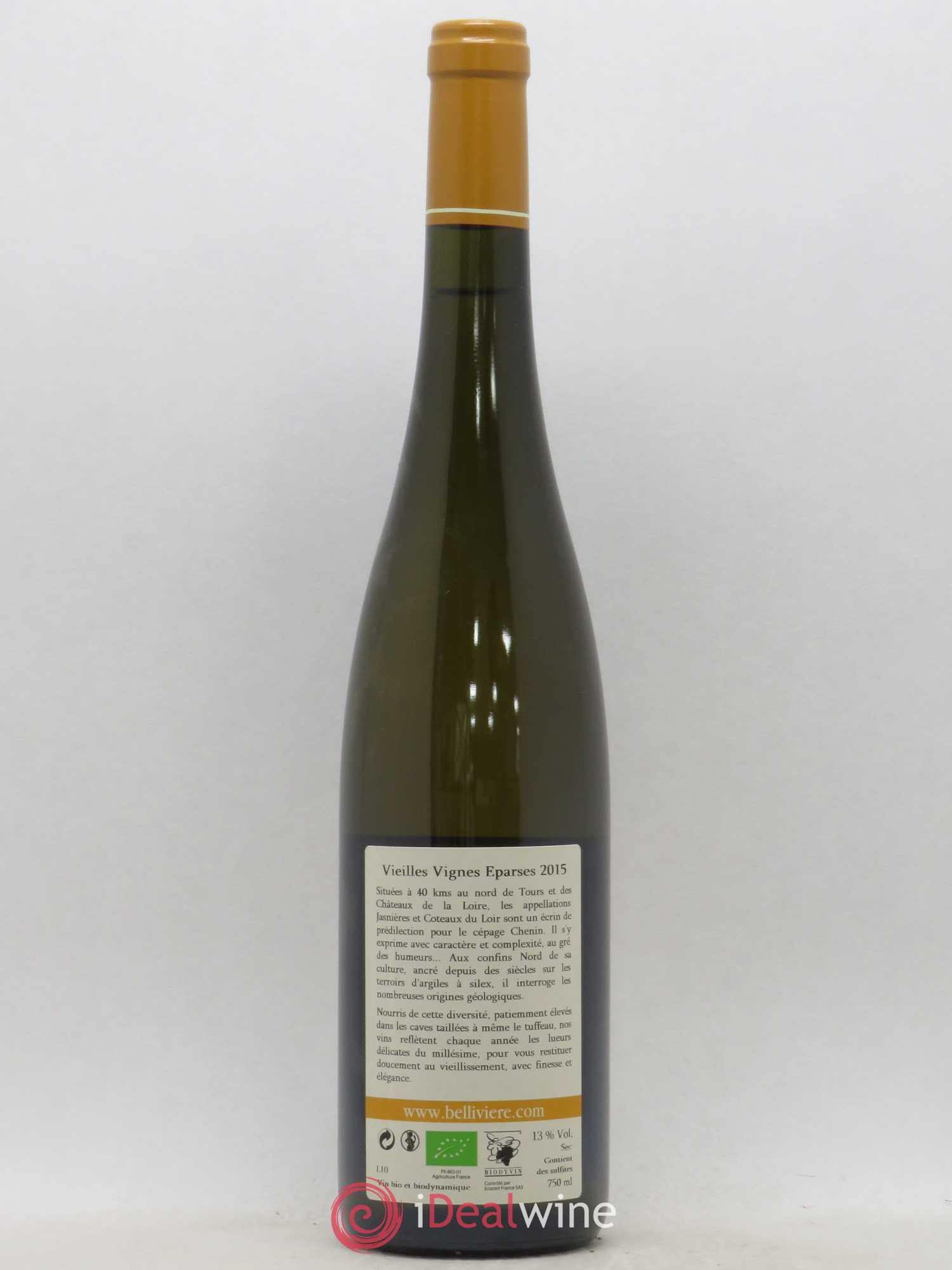 Coteaux du Loir Vieilles Vignes Eparses Domaine de Bellivière (sans prix de réserve) 2015 - Lot de 1 bouteille - 1