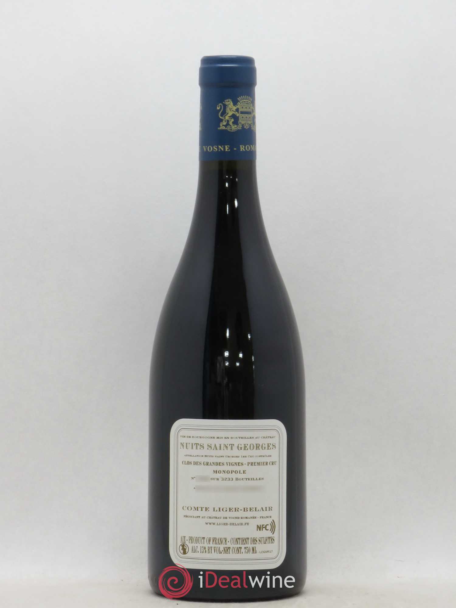 Nuits-Saint-Georges 1er Cru Clos des Grandes Vignes Comte Liger-Belair (Domaine du) 2017 - Lot de 1 bouteille - 1