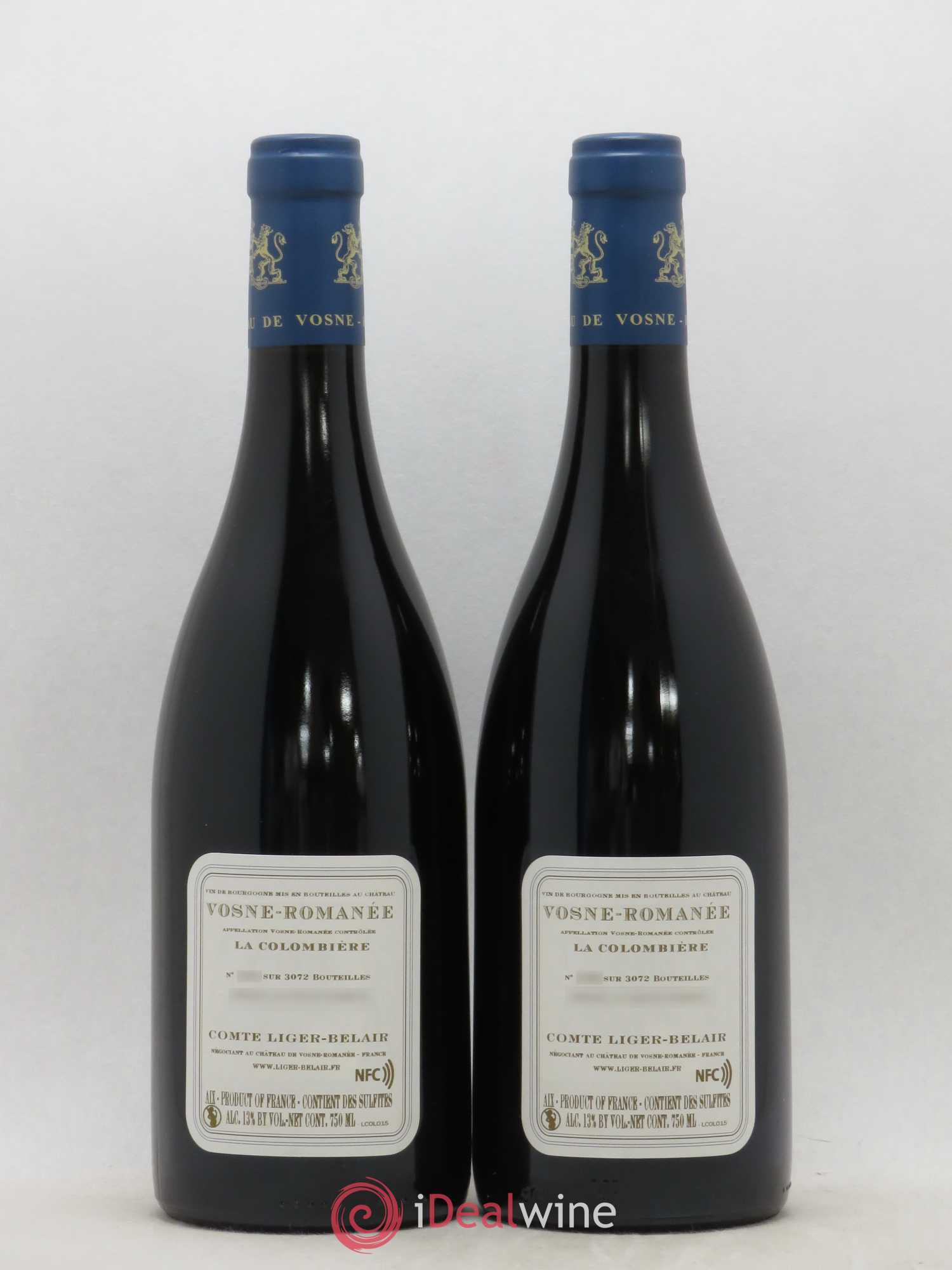 Vosne-Romanée La Colombière Comte Liger-Belair (Domaine du) 2015 - Lot de 2 bouteilles - 1