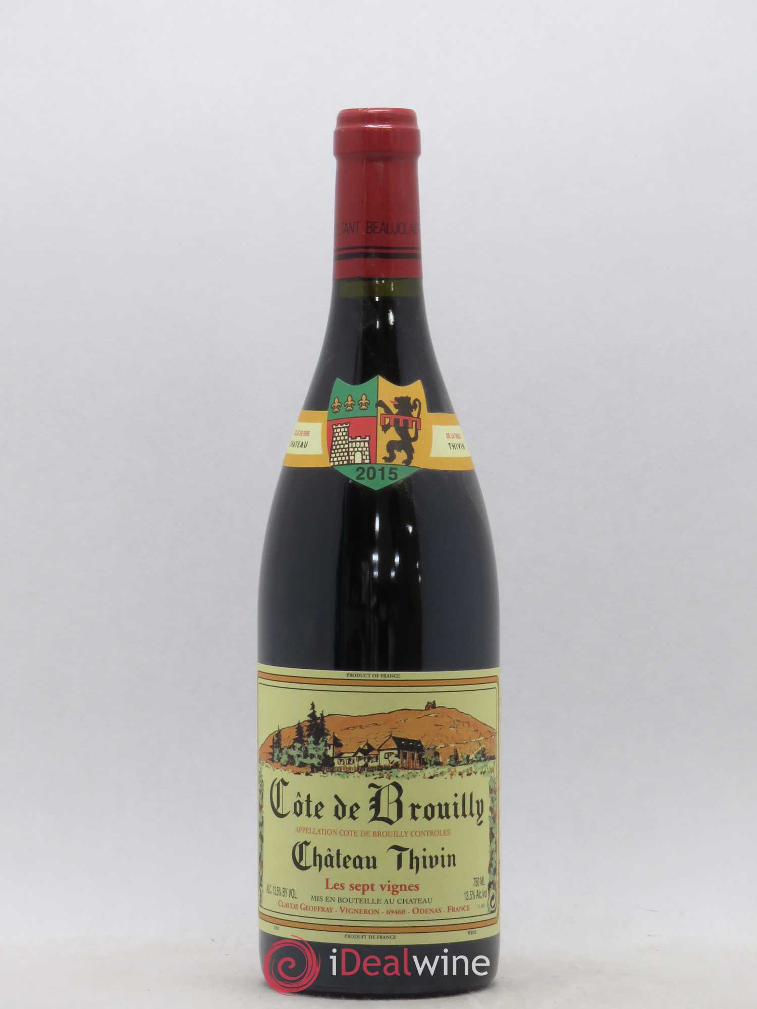 Côte de Brouilly Les 7 Vignes Château Thivin (sans prix de réserve) 2015 - Lot de 1 bouteille - 0