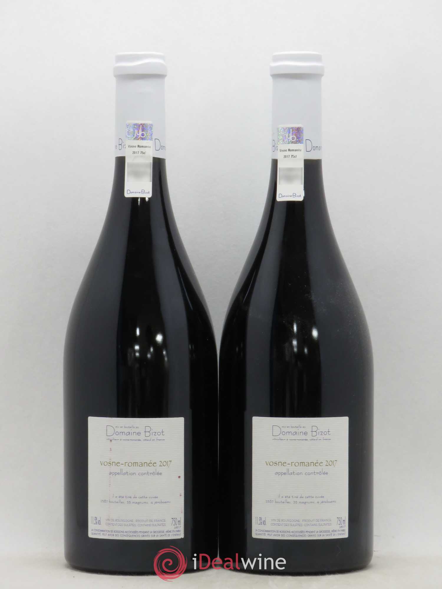 Vosne-Romanée Bizot (Domaine) 2017 - Lot de 2 bouteilles - 1