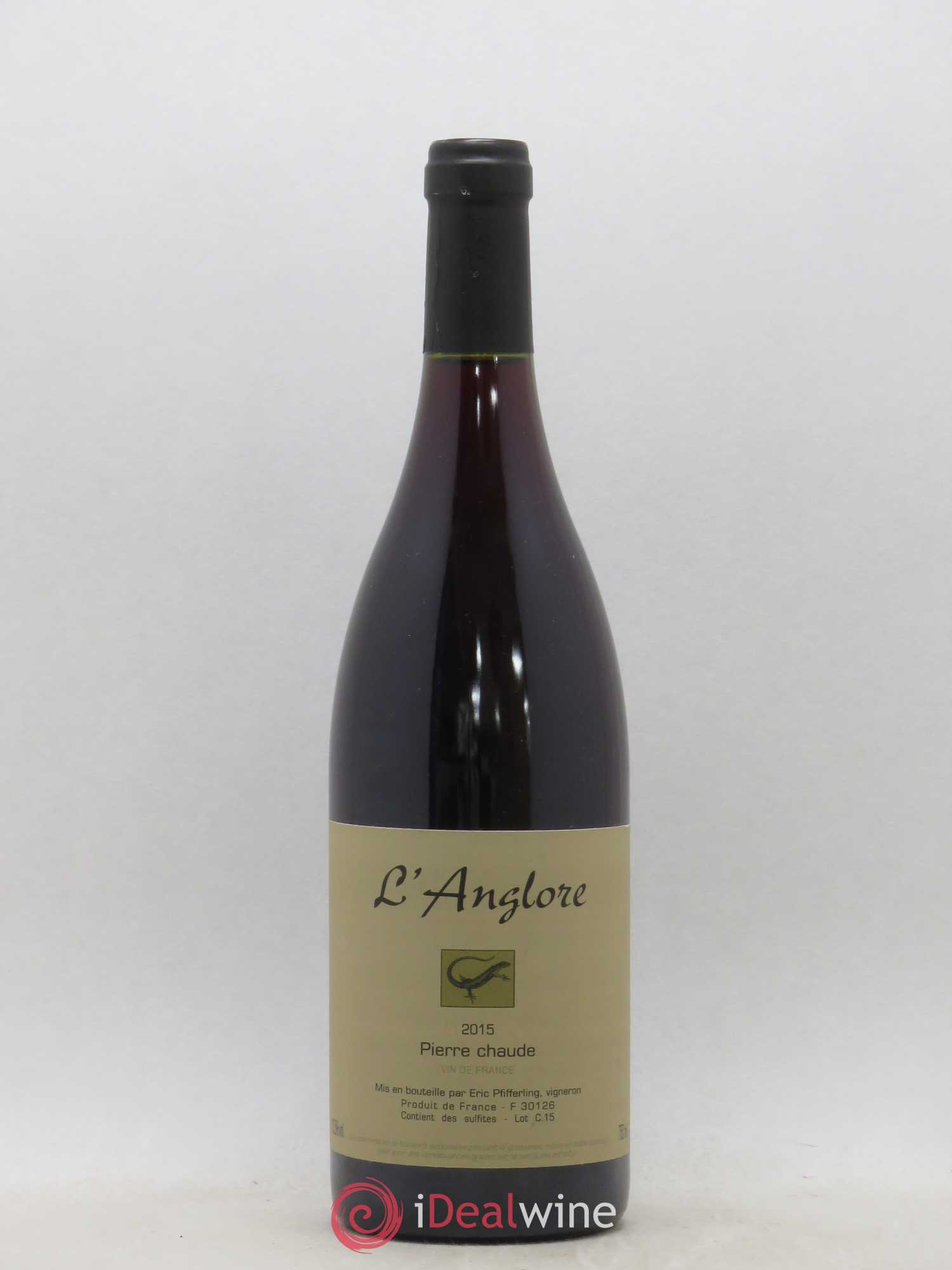 Vin de France Pierre chaude L'Anglore 2015 - Lot de 1 bouteille - 0