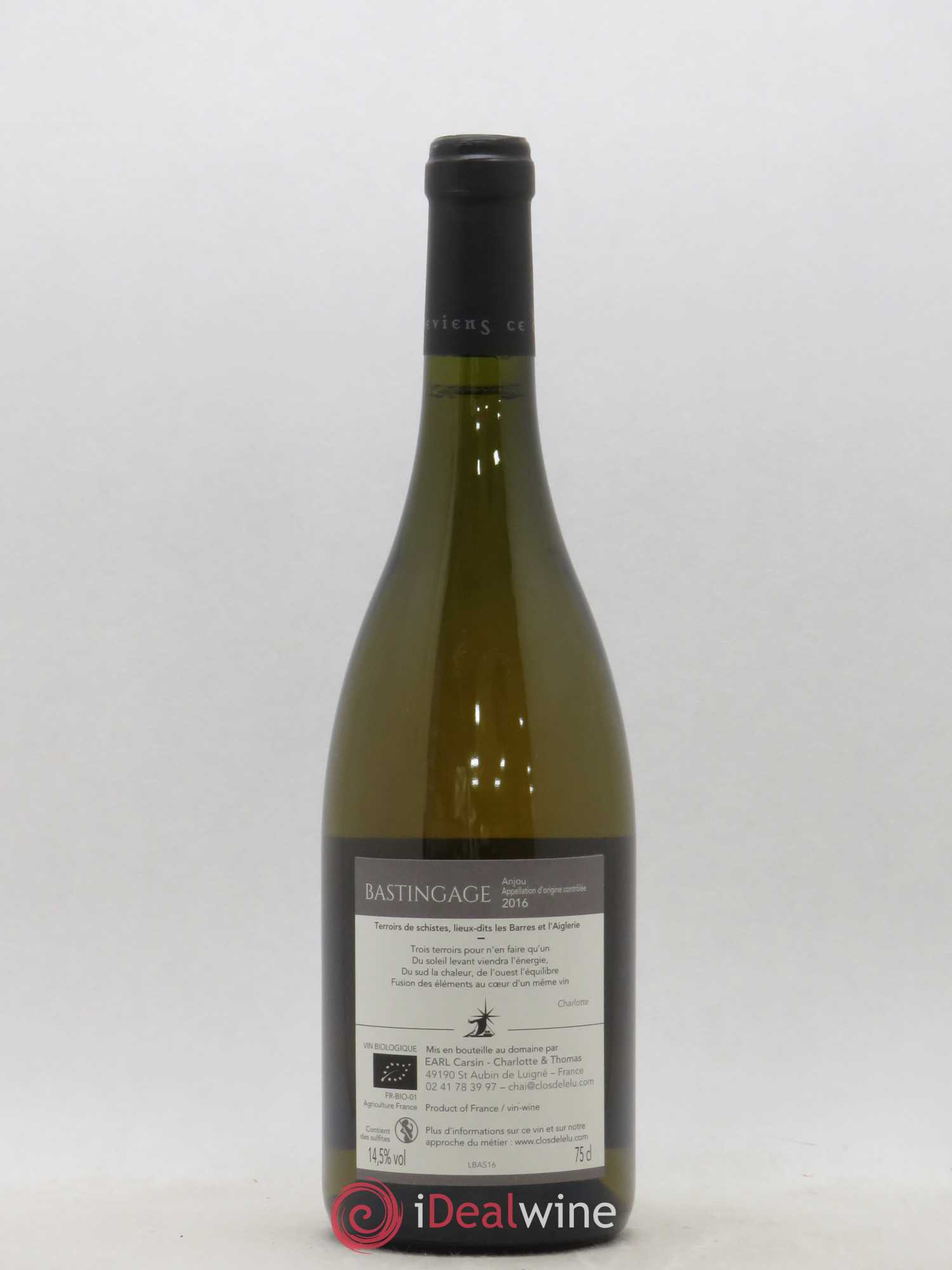 Anjou Bastingage Clos de L'Elu (sans prix de réserve) 2016 - Posten von 1 Flasche - 1