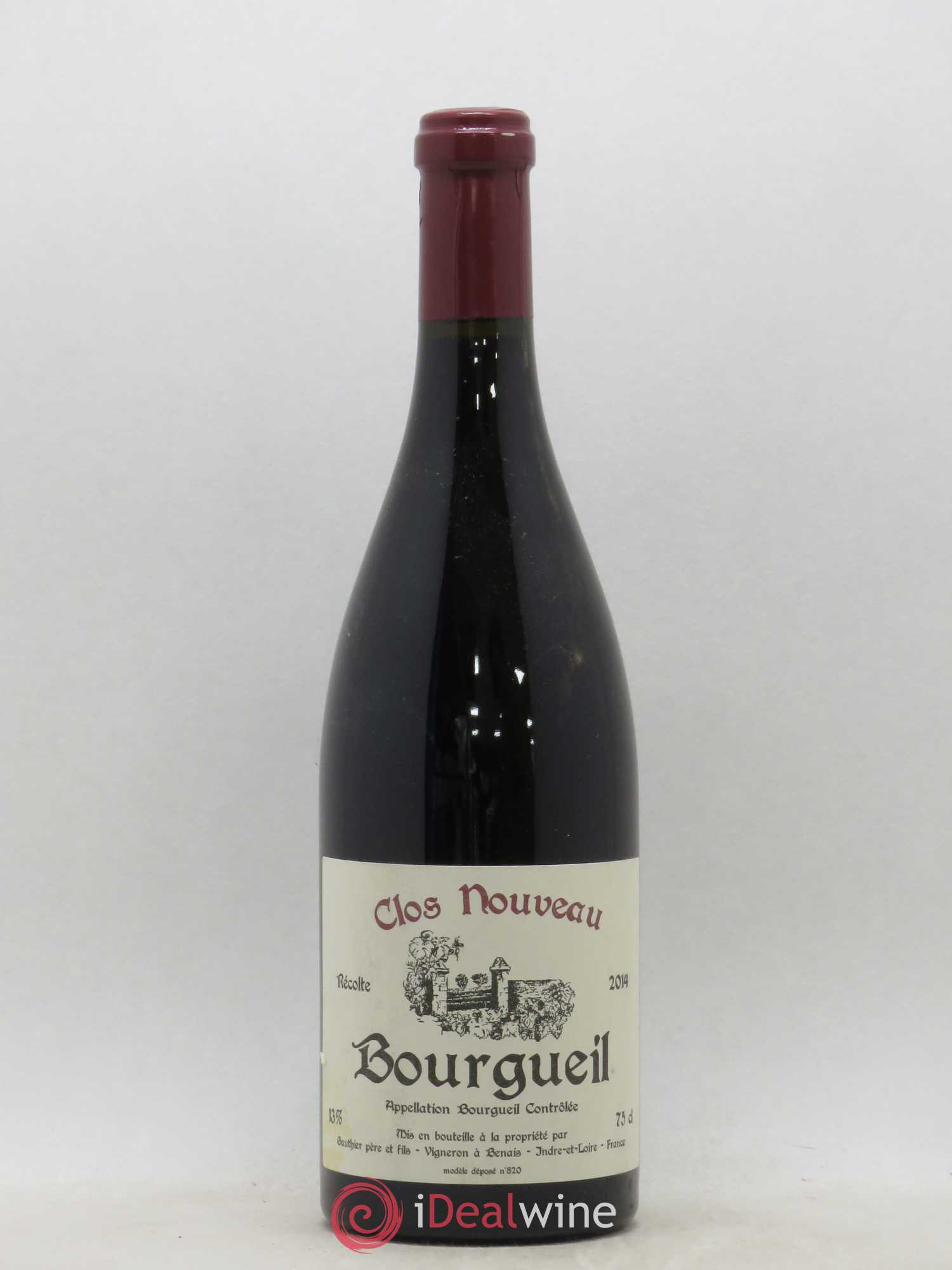 Bourgueil Clos Nouveau Domaine du Bel Air 2014 - Lot de 1 bouteille - 0