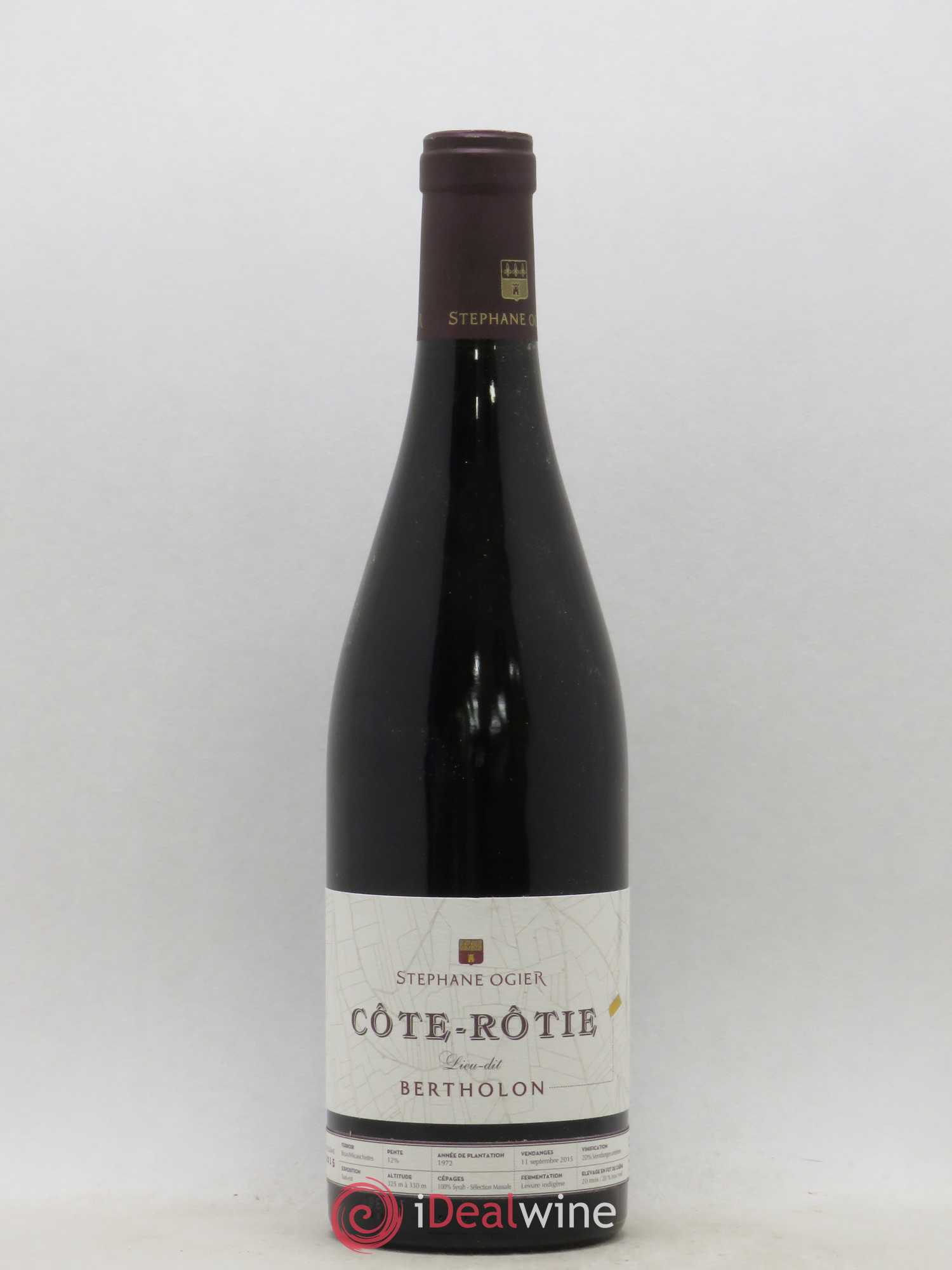 Côte-Rôtie Stéphane Ogier Bertholon 2015 - Lot de 1 bouteille - 0