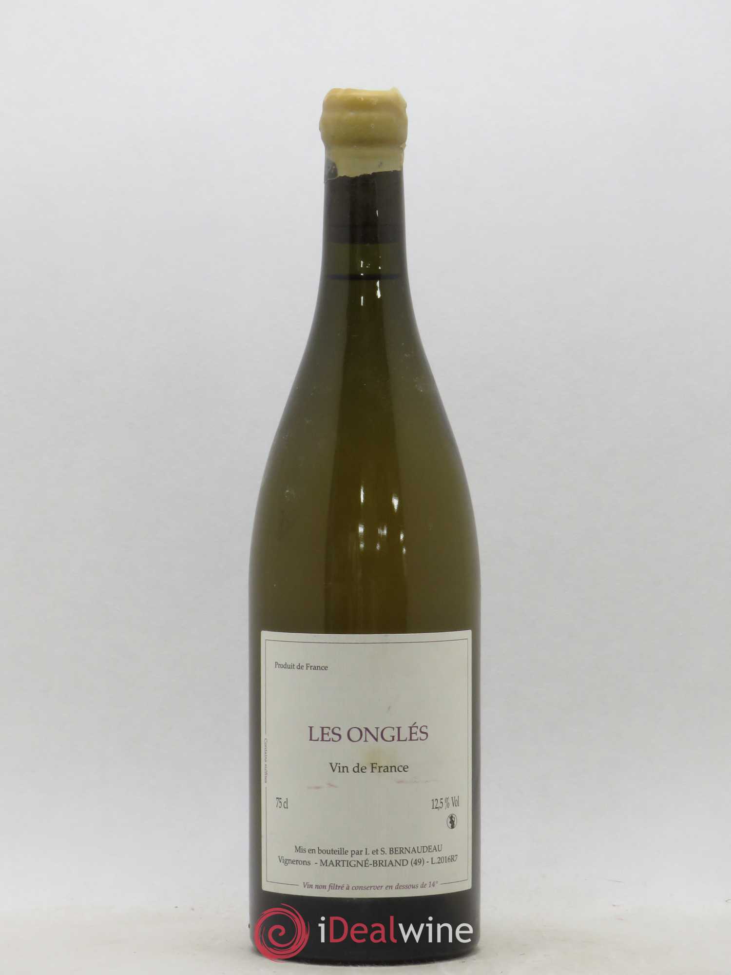 Vin de France Les Onglés Stéphane Bernaudeau 2016 - Lot de 1 bouteille - 0