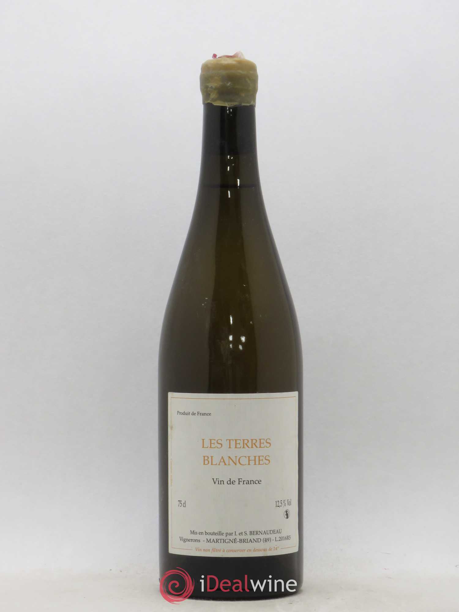 Vin de France Les Terres Blanches Stéphane Bernaudeau 2016 - Lot de 1 bouteille - 0