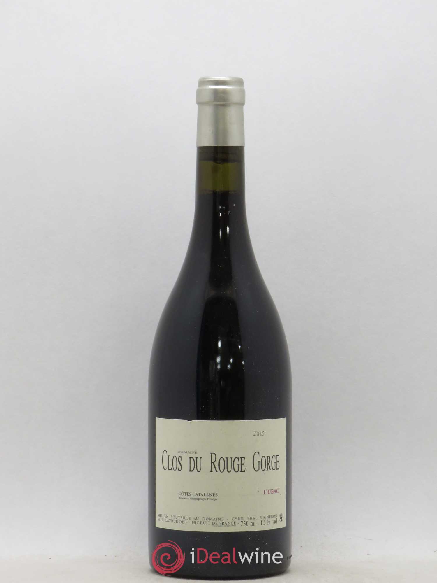 Côtes Catalanes Clos du Rouge Gorge L'Ubac Cyril Fhal 2015 - Lot de 1 bouteille - 0