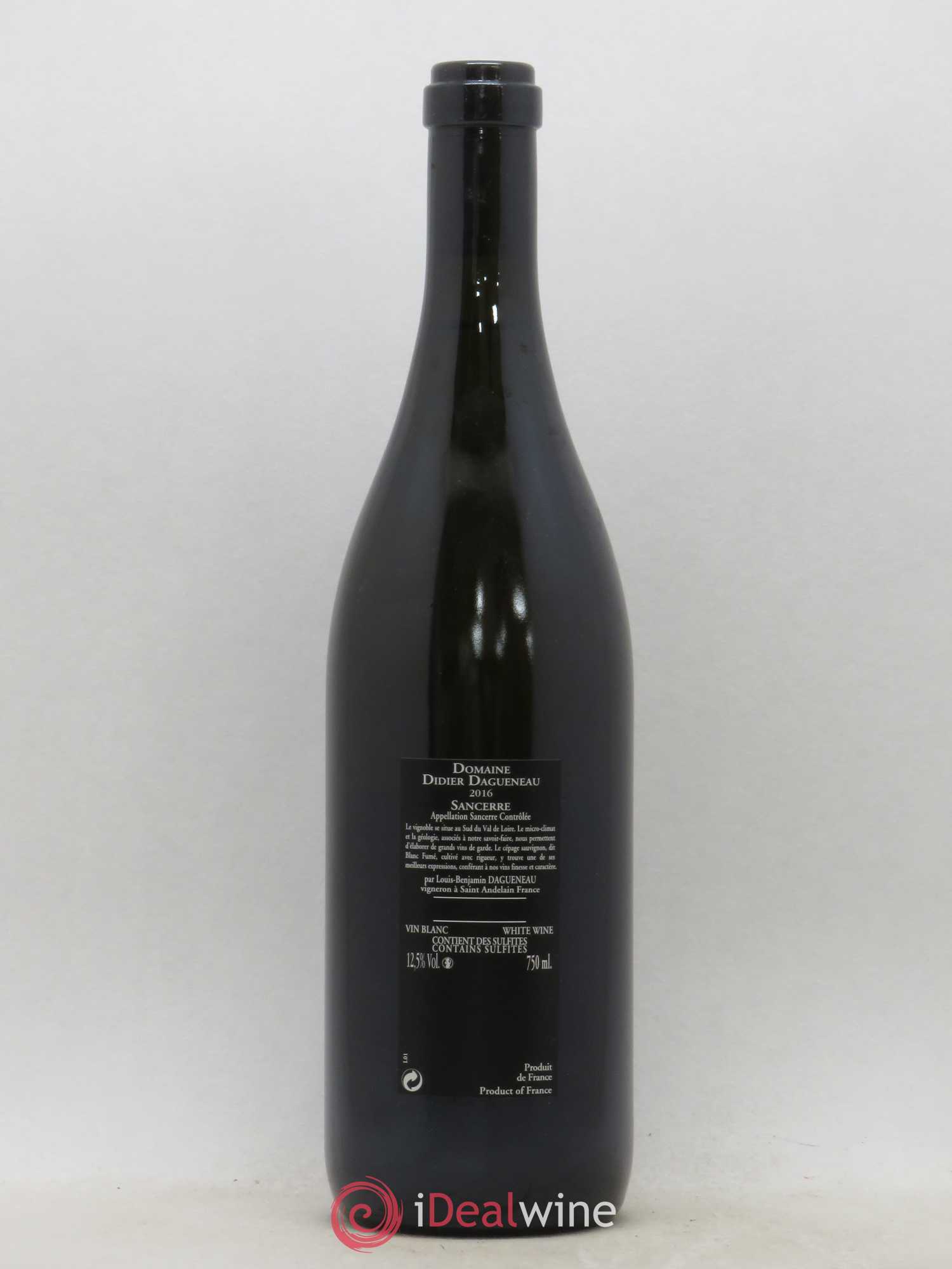 Sancerre Le Mont Damné Chavignol Dagueneau (Domaine Didier - Louis-Benjamin) 2016 - Lot de 1 bouteille - 1