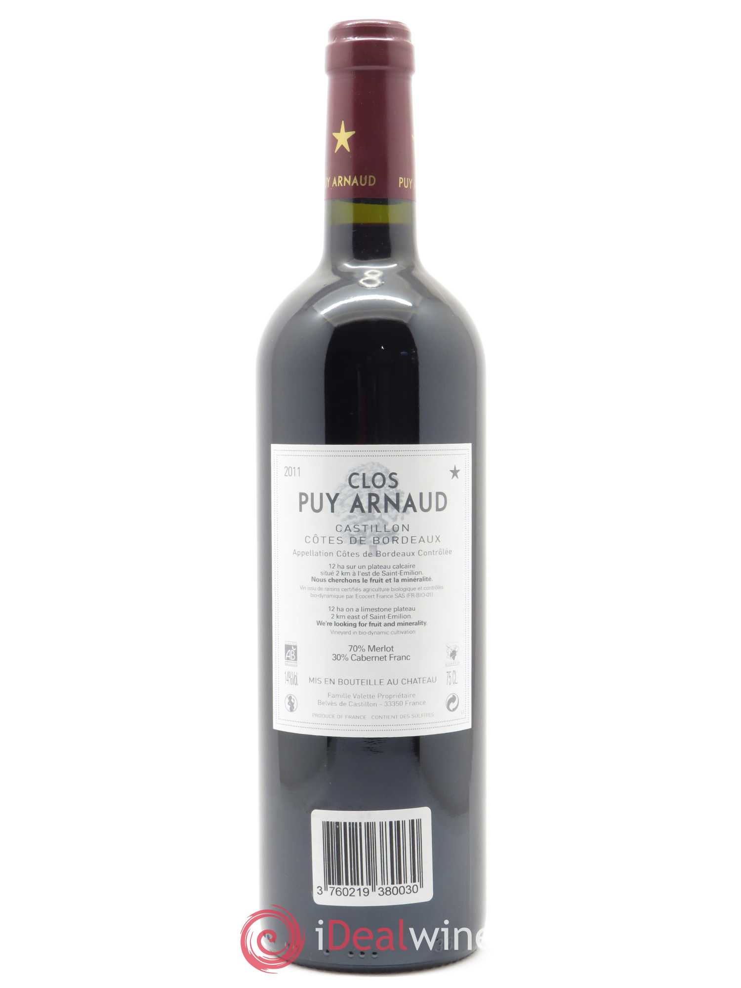 Clos Puy Arnaud 2011 - Lot de 1 bouteille - 1