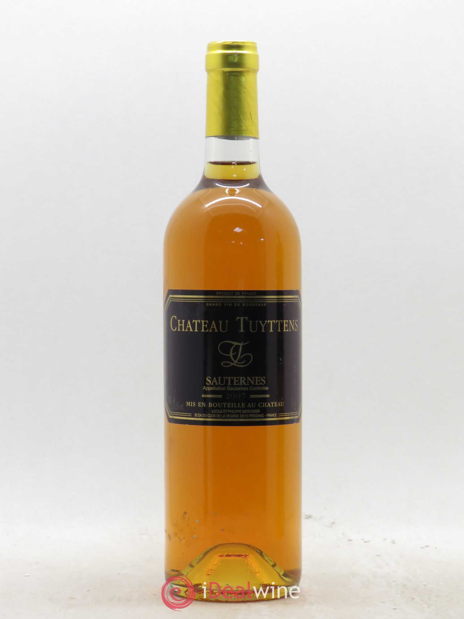 Sauternes Château Tuyttens (sans prix de réserve) 2007 - Posten von 1 Flasche - 0