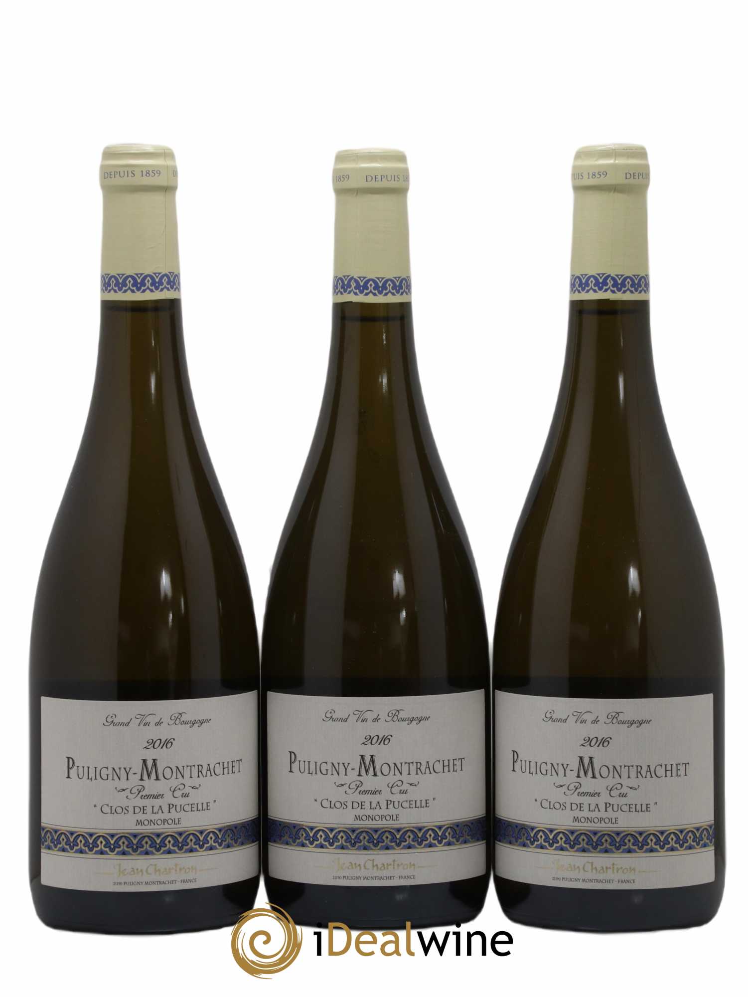 Puligny-Montrachet 1er Cru Clos de la Pucelle Jean Chartron (Domaine) 2016 - Lot de 3 bouteilles - 0