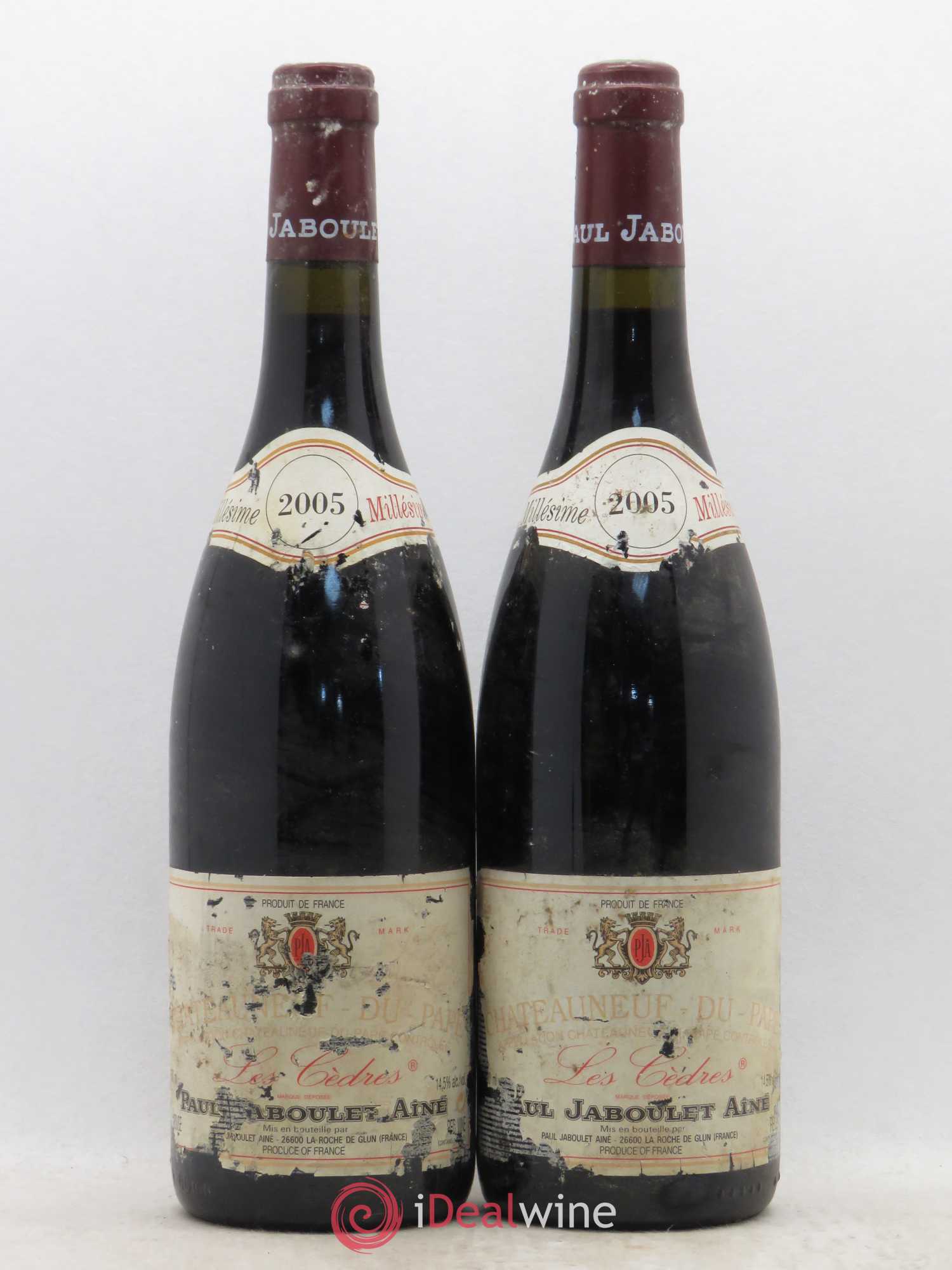 Châteauneuf-du-Pape Les Cèdres Jaboulet Ainé 2005 - Posten von 2 Flaschen - 0