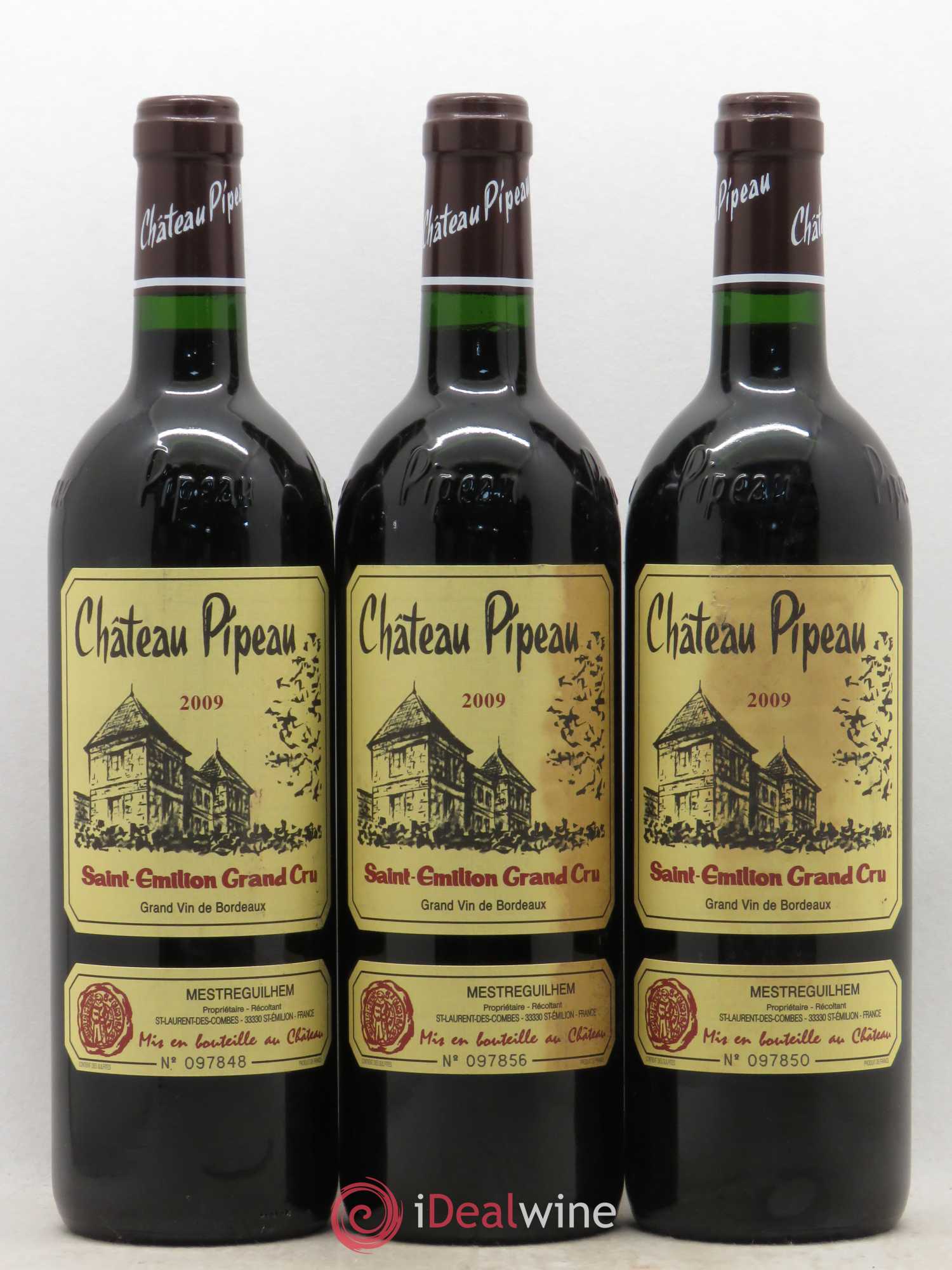 Château Pipeau (sans prix de réserve) 2009 - Lot de 6 bouteilles - 1