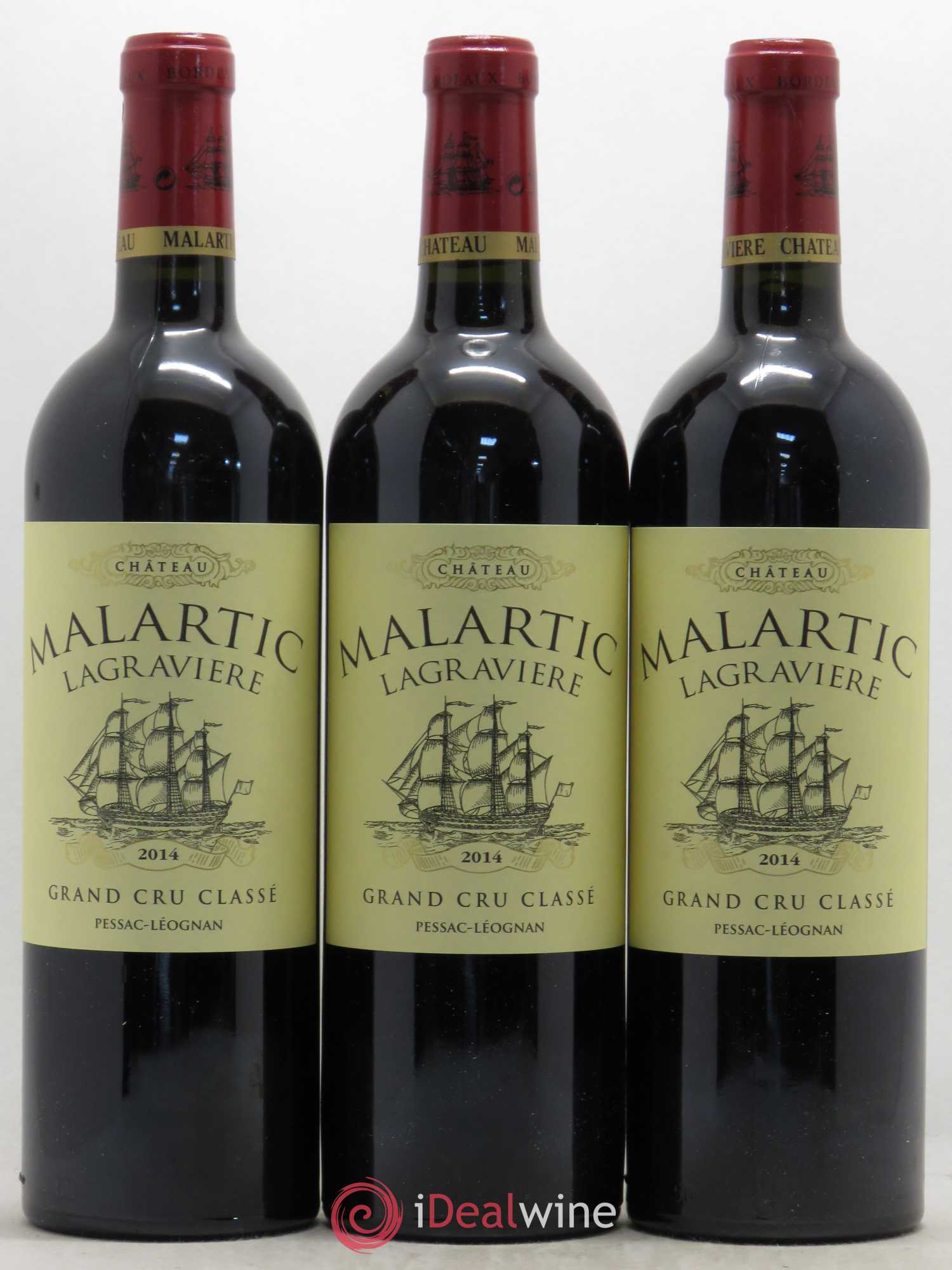 Château Malartic-Lagravière Cru Classé de Graves (sans prix de réserve) 2014 - Lot de 3 bouteilles - 0