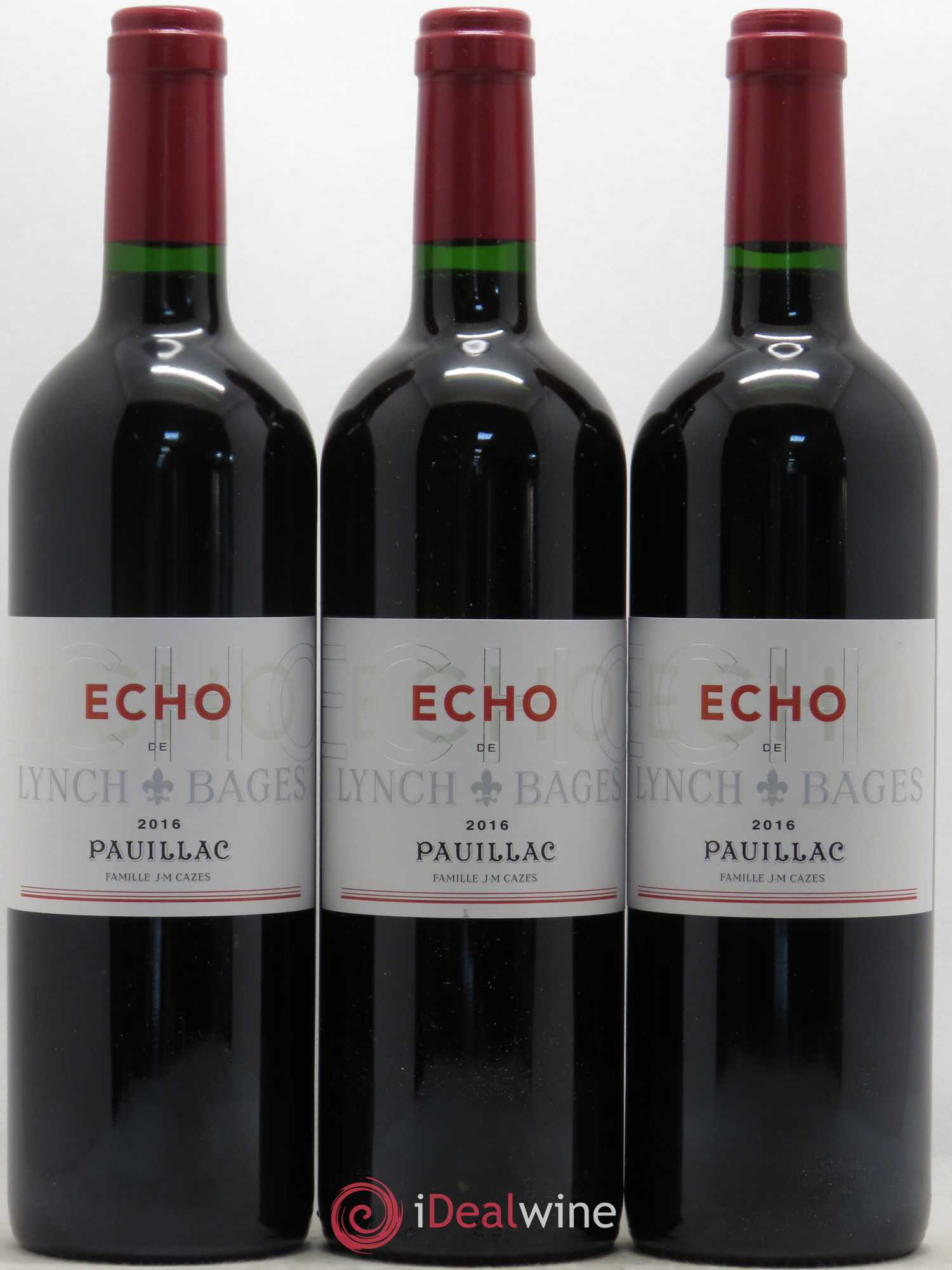 Echo de Lynch Bages Second Vin 2016 - Lot de 3 bouteilles - 0