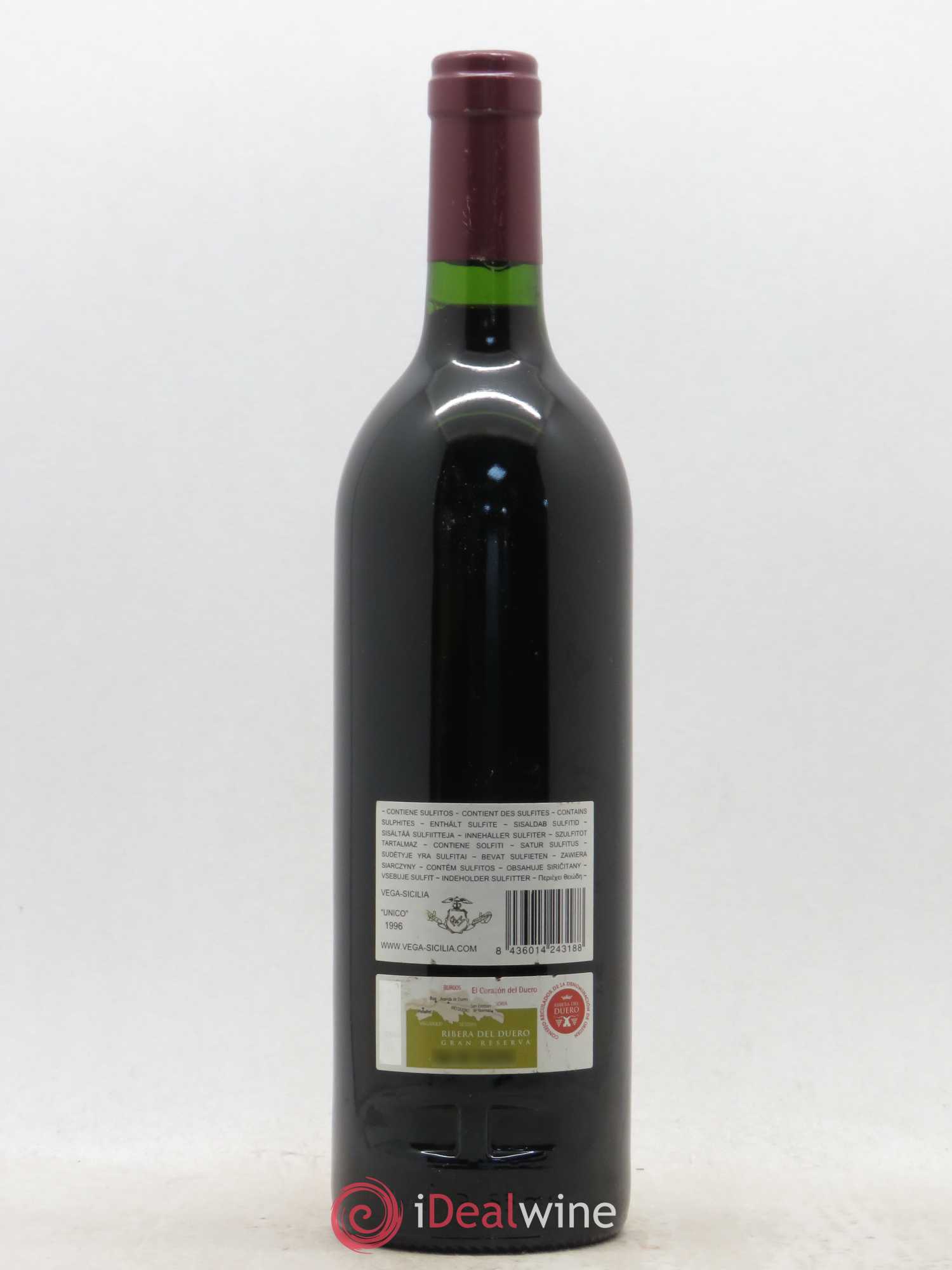 Ribera Del Duero DO Vega Sicilia Unico Famille Alvarez 1996 - Lot de 1 bouteille - 1