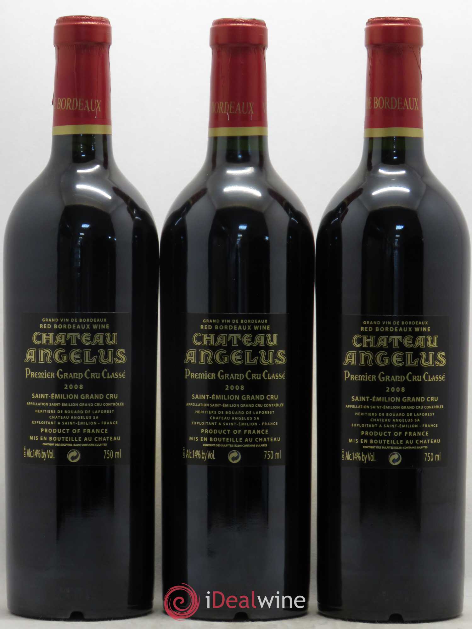 Château Angélus 1er Grand Cru Classé A 2008 - Lot de 6 bouteilles - 2